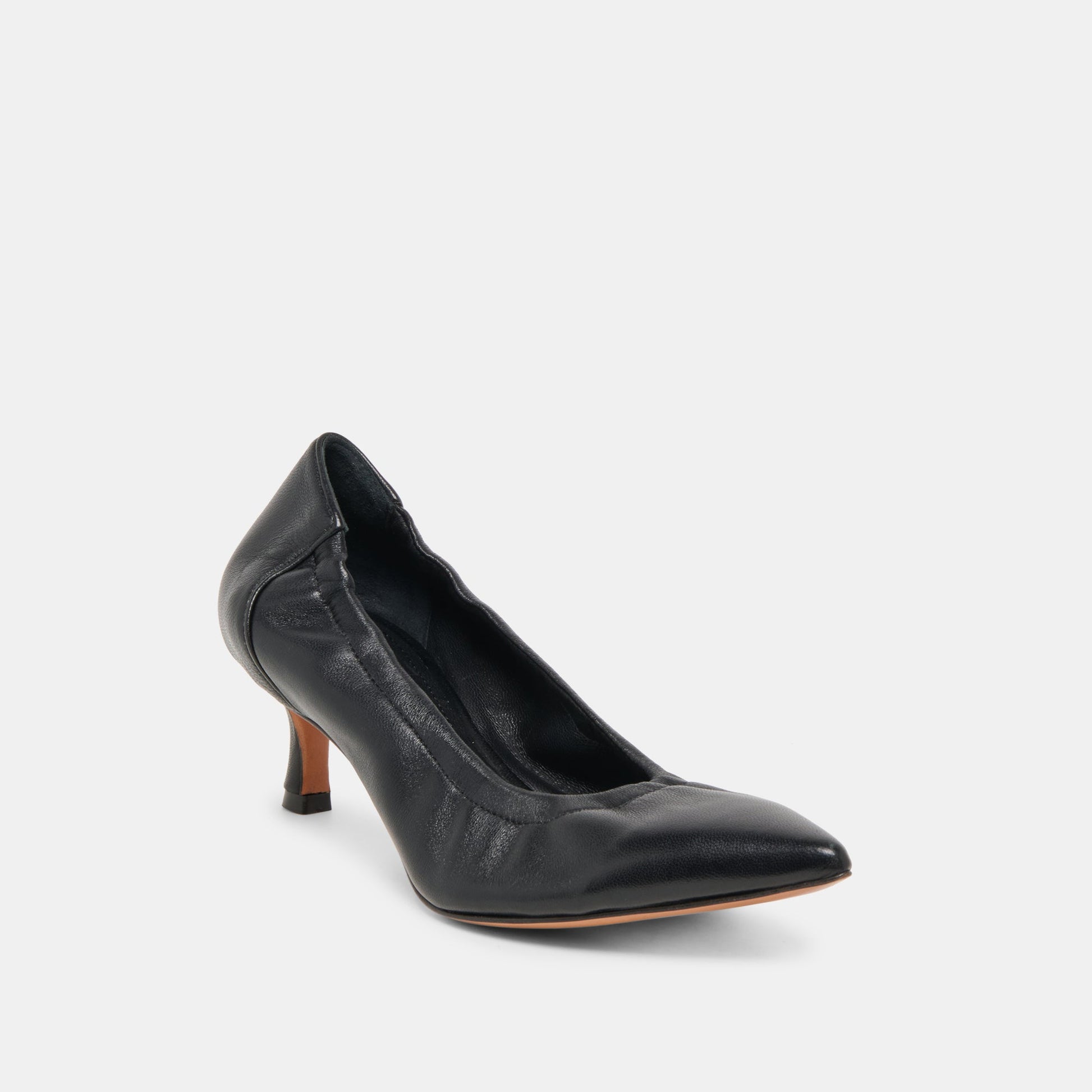 Celtin Black Leather Heels