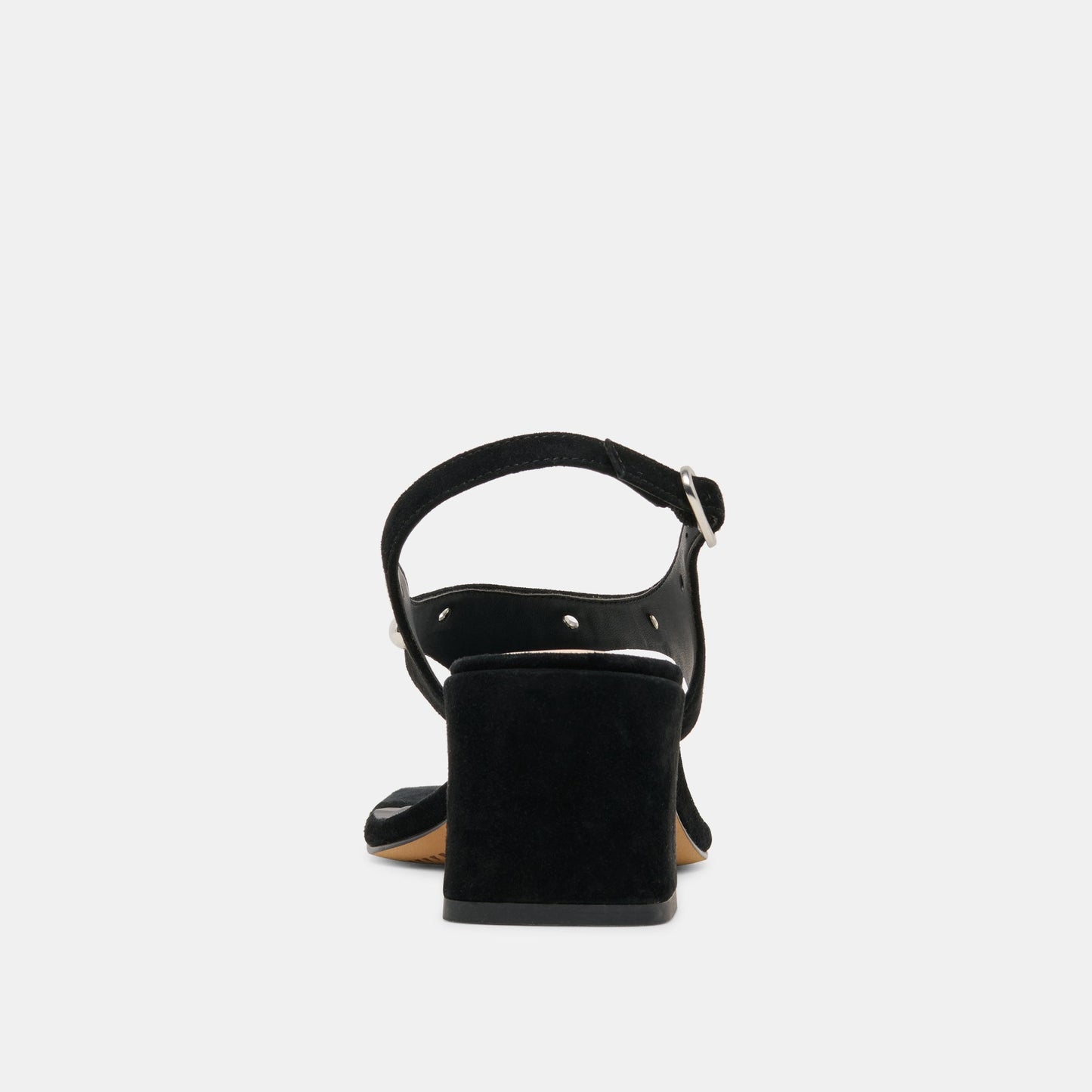 Yves Stud Onyx Suede Heels