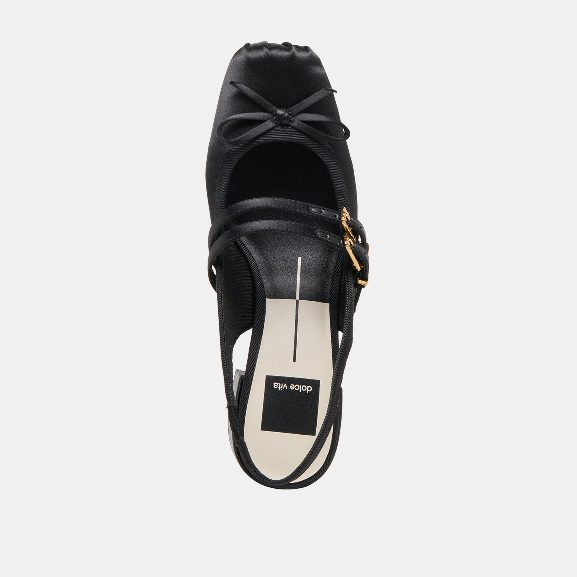 Loris Onyx Satin Heels