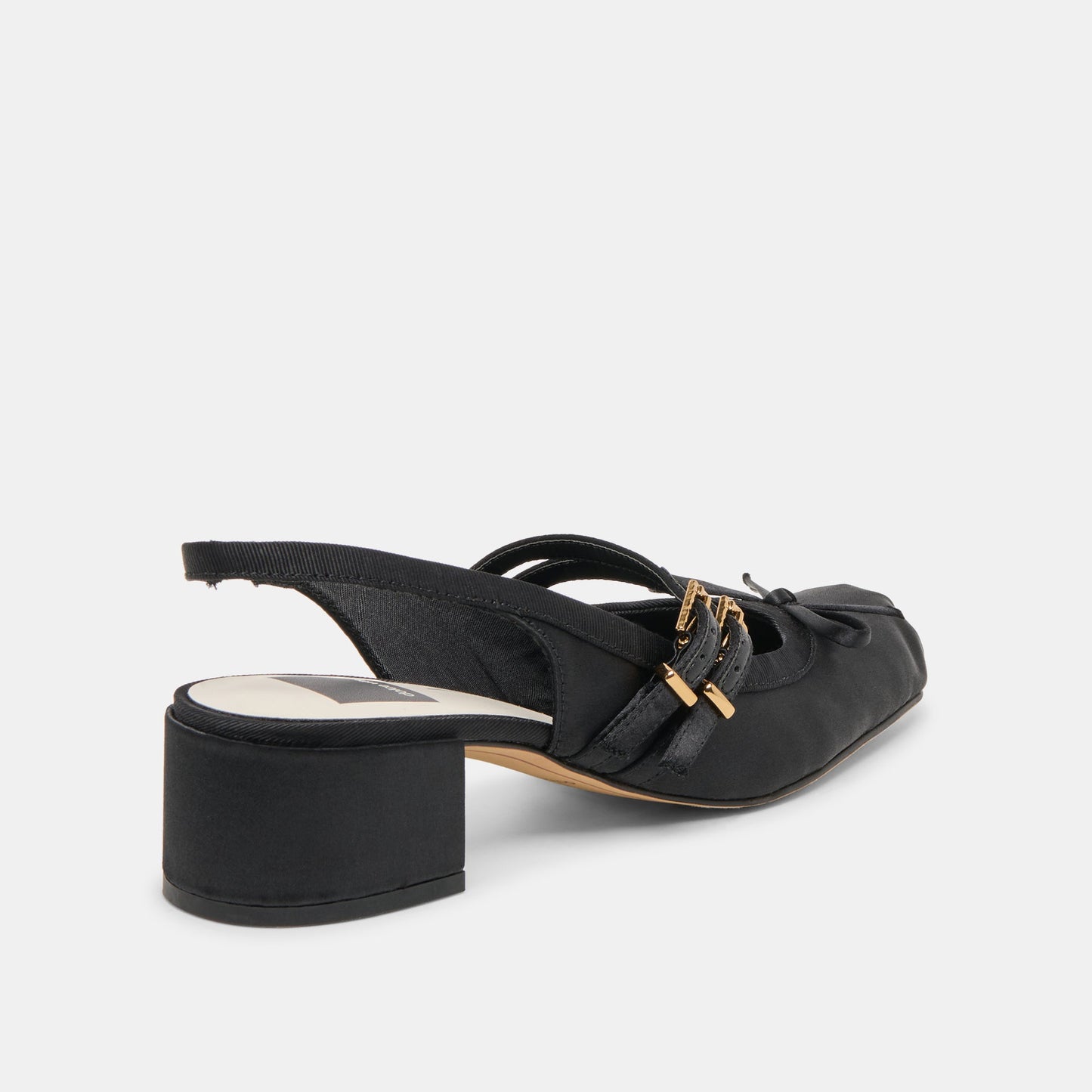 Loris Onyx Satin Heels
