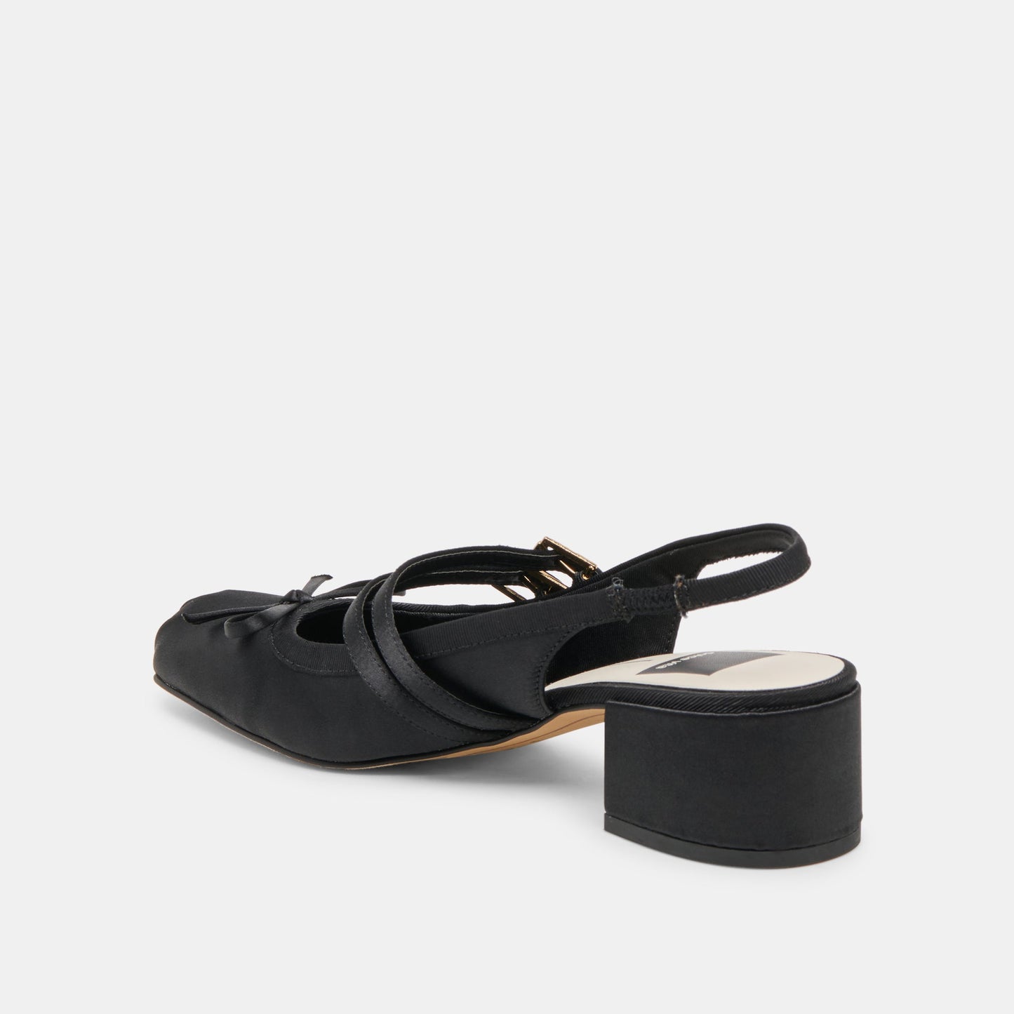 Loris Onyx Satin Heels
