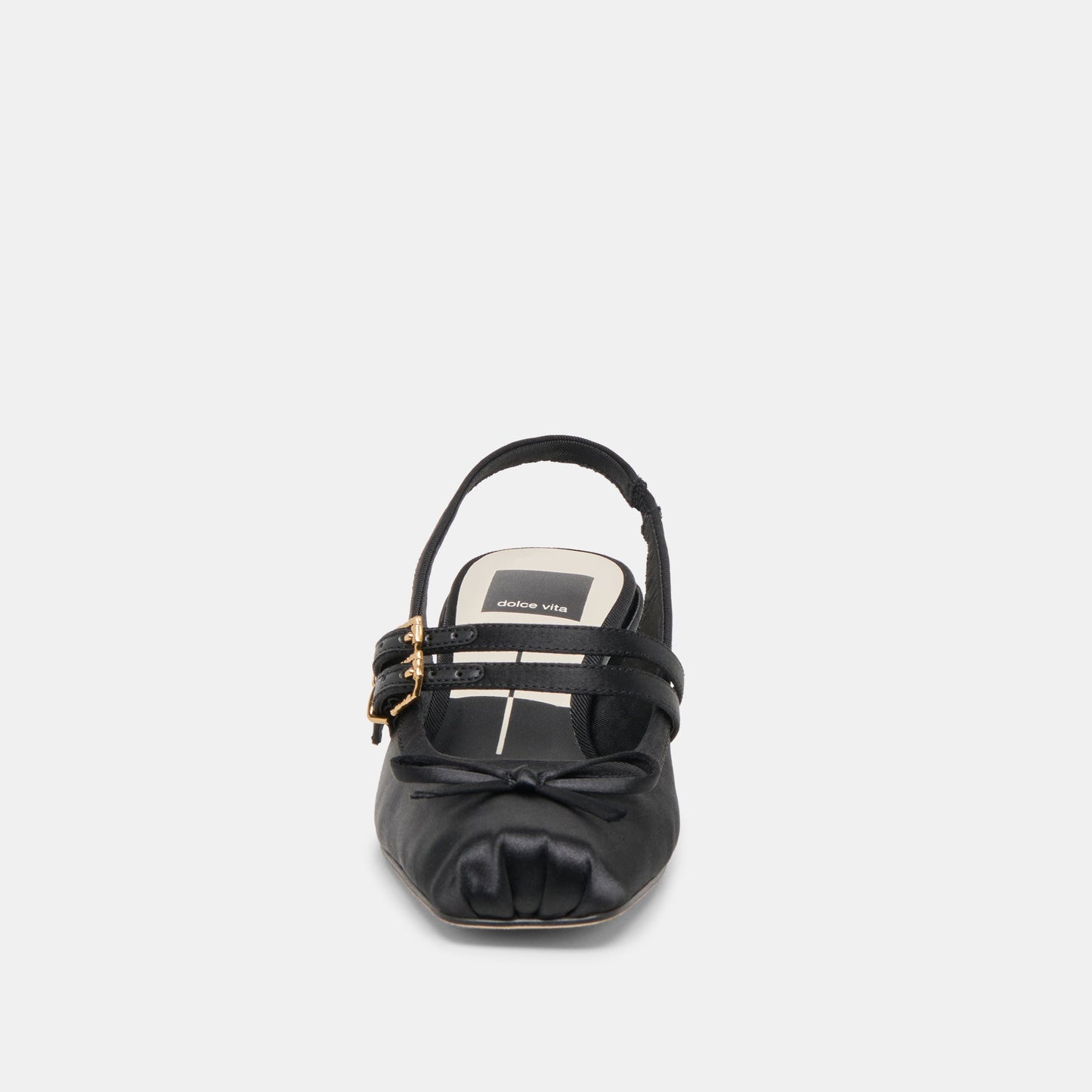 Loris Onyx Satin Heels