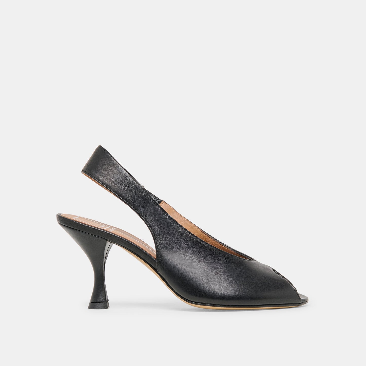 Madow Black Leather Heels