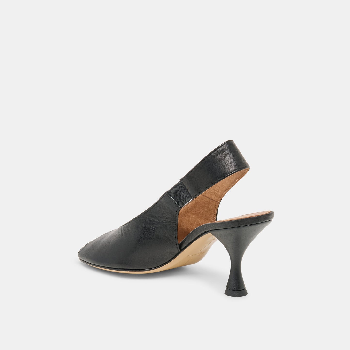 Madow Black Leather Heels