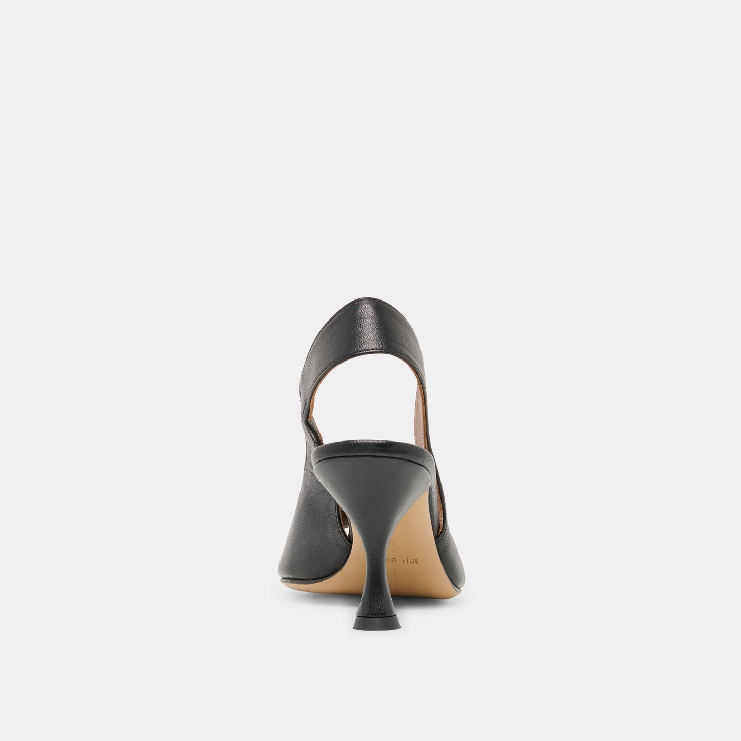 Madow Black Leather Heels