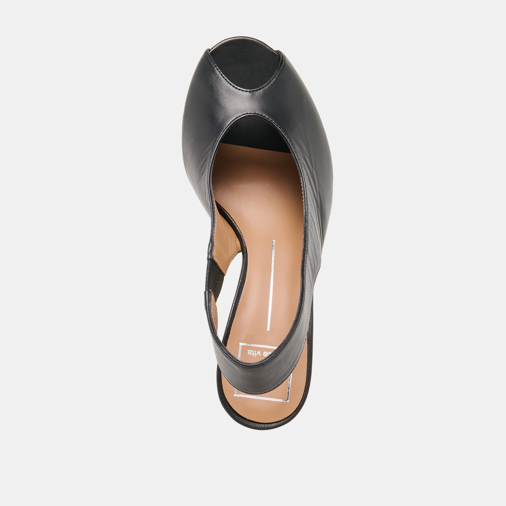 Madow Black Leather Heels