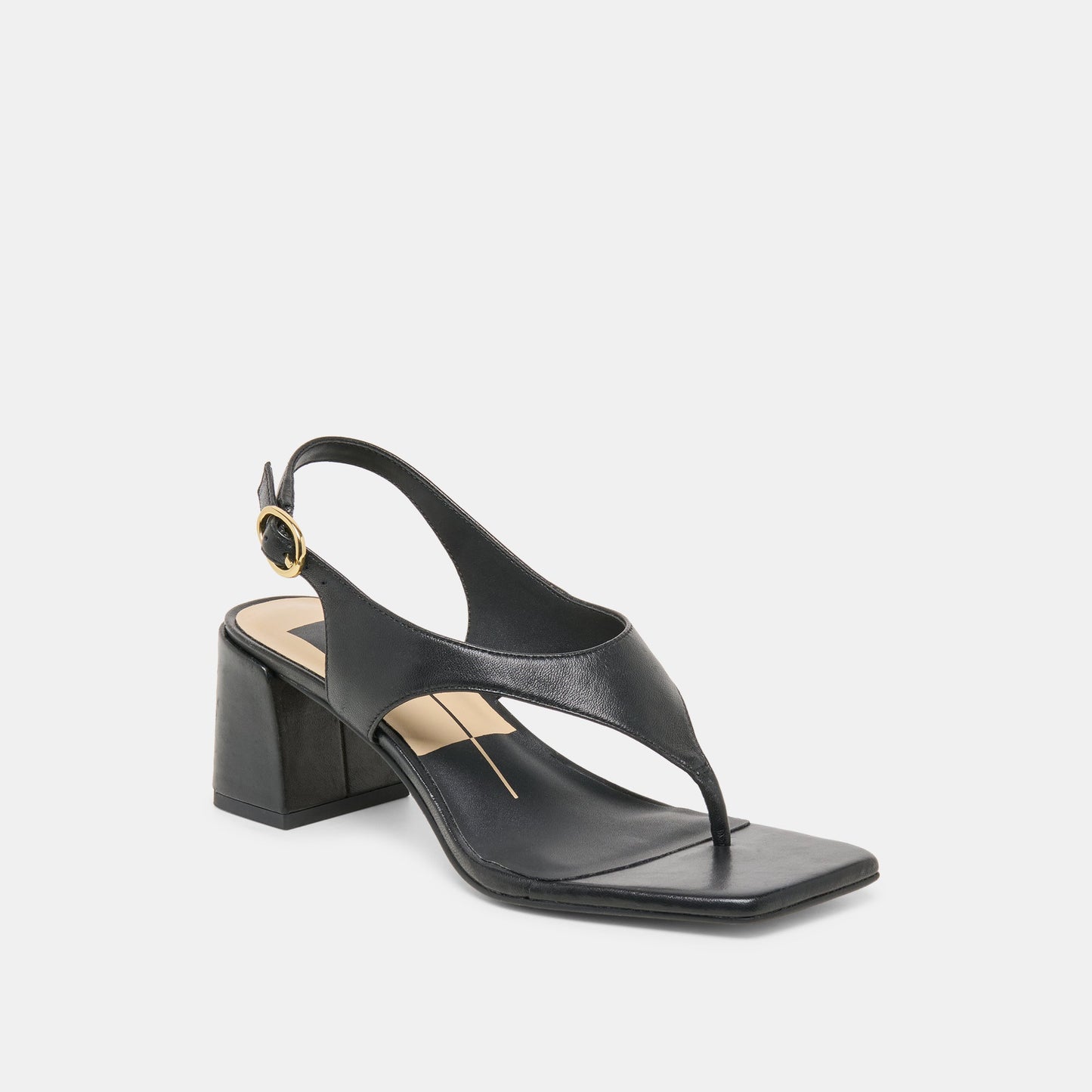 Yves Black Leather Heels