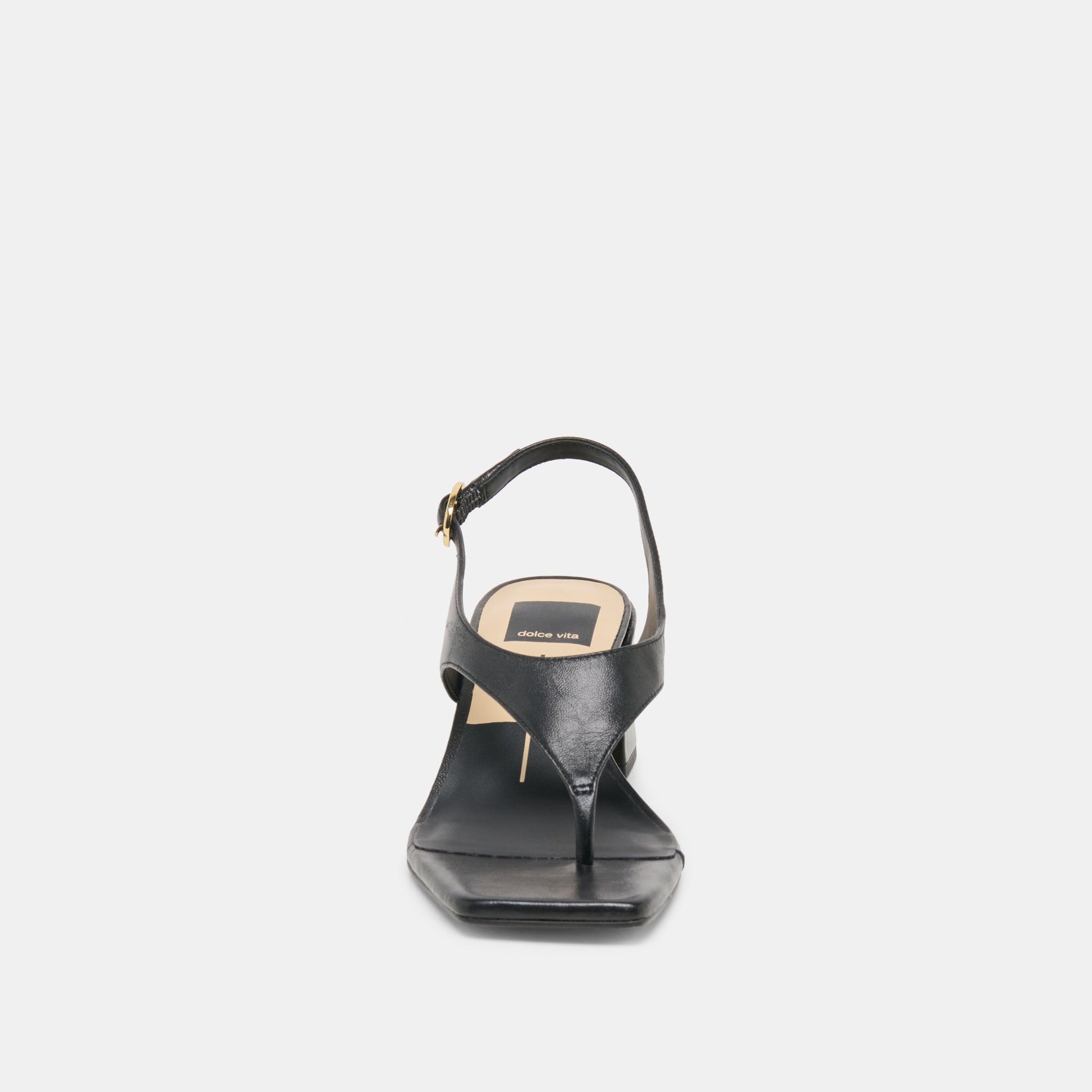 Yves Black Leather Heels
