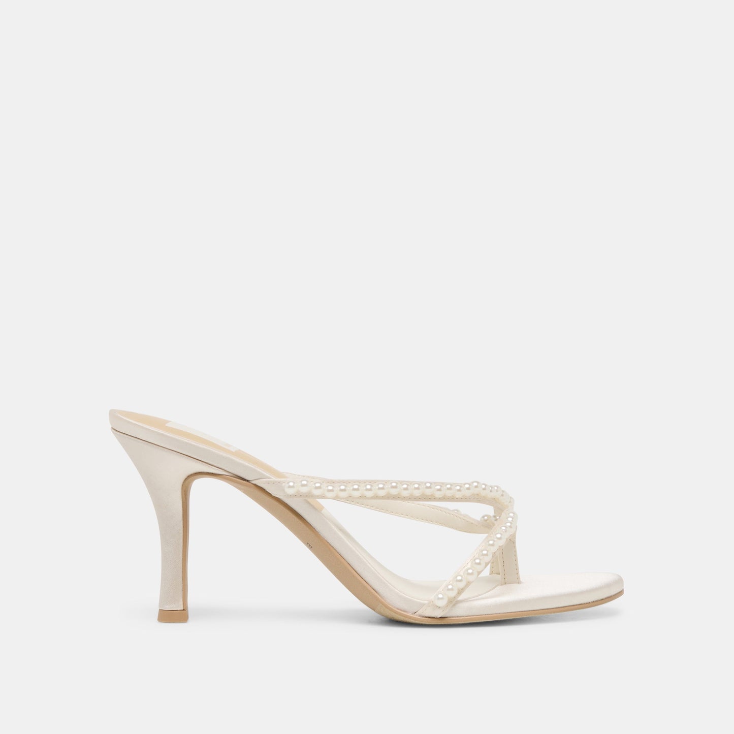 Liano Pearl Off White Satin Heels