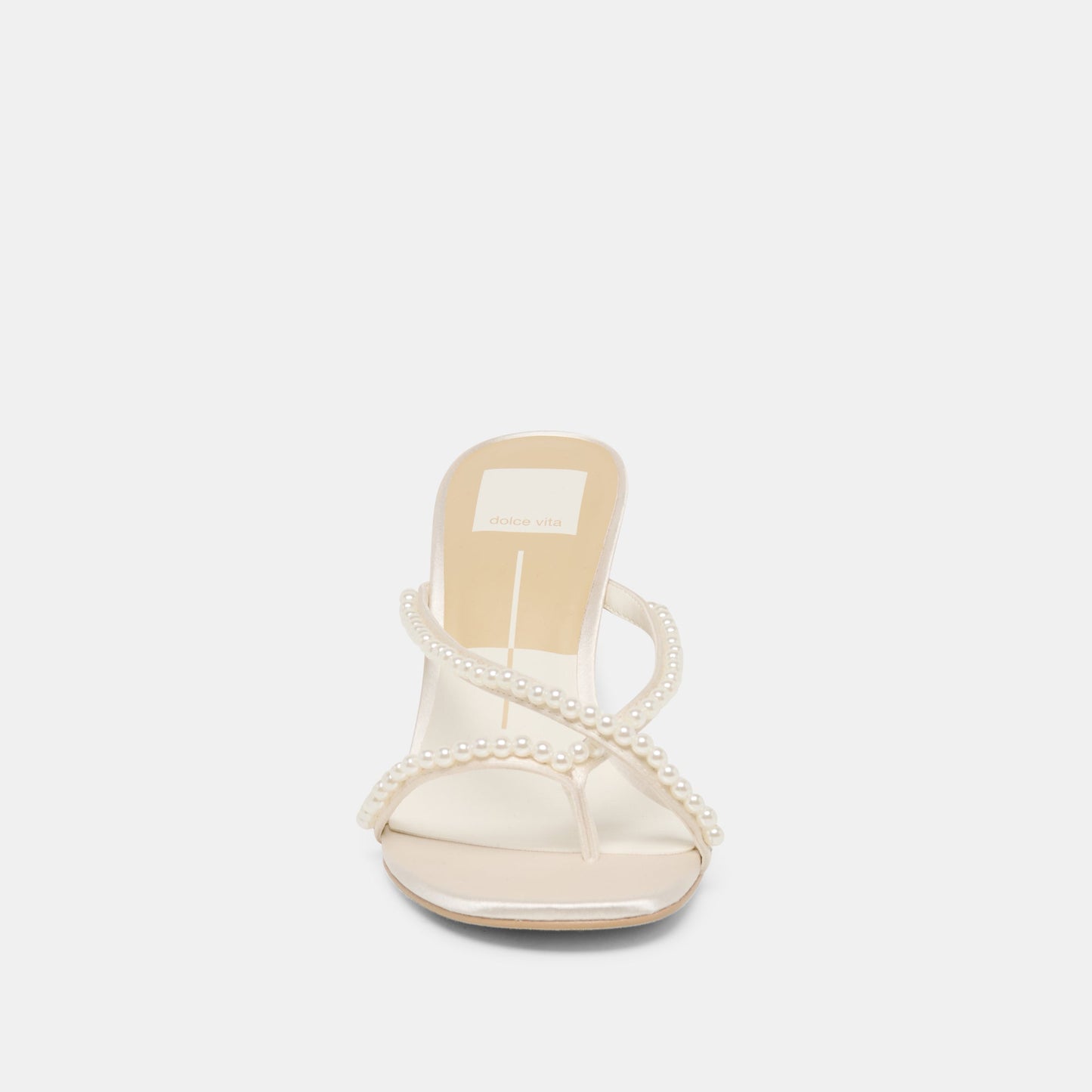 Liano Pearl Off White Satin Heels