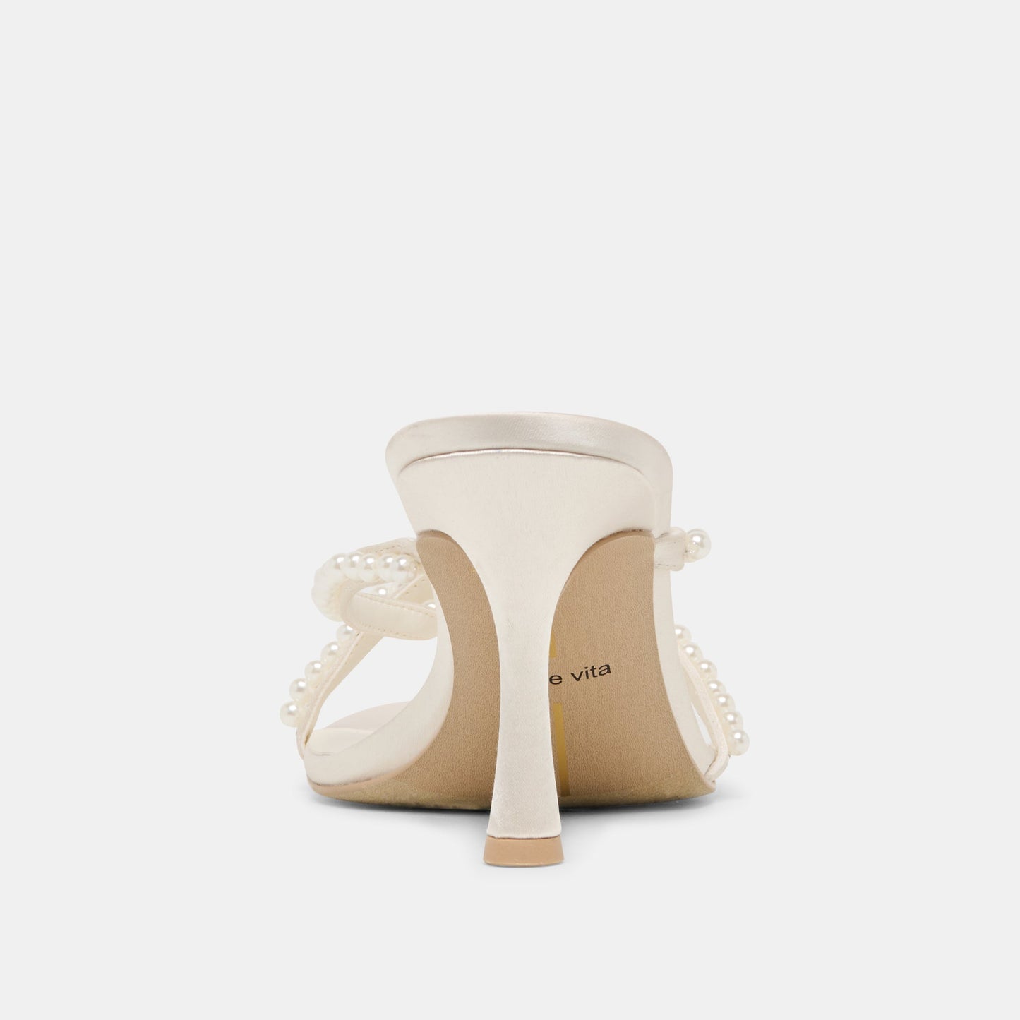 Liano Pearl Off White Satin Heels