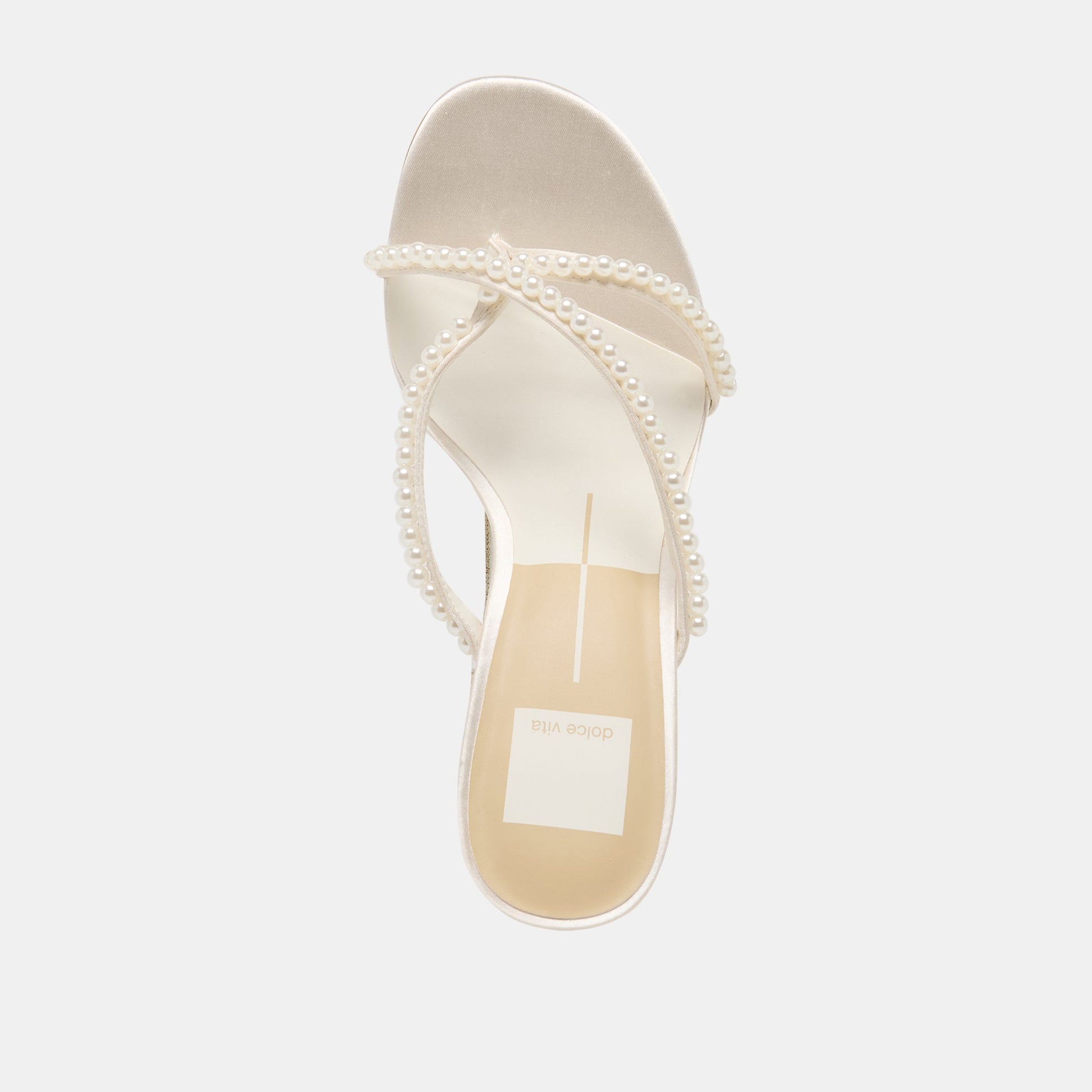 Liano Pearl Off White Satin Heels