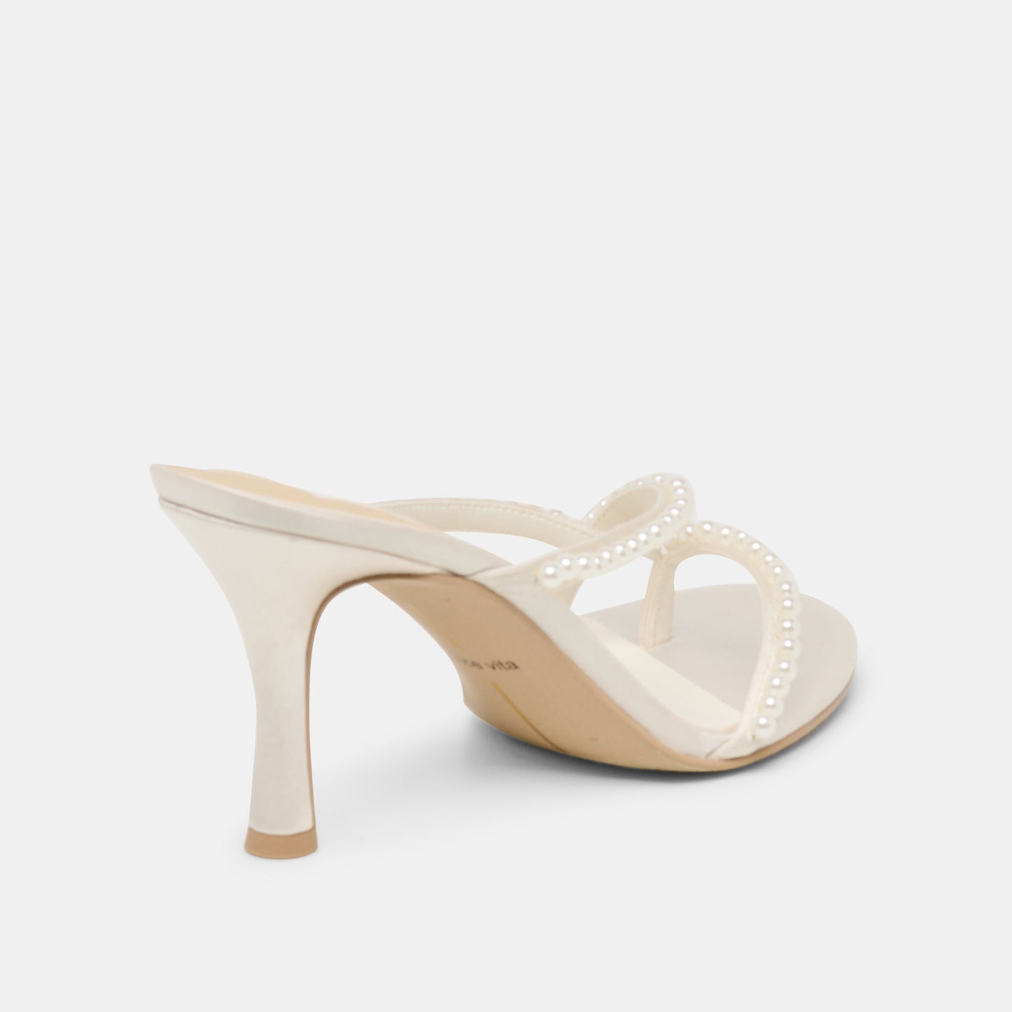 Liano Pearl Off White Satin Heels