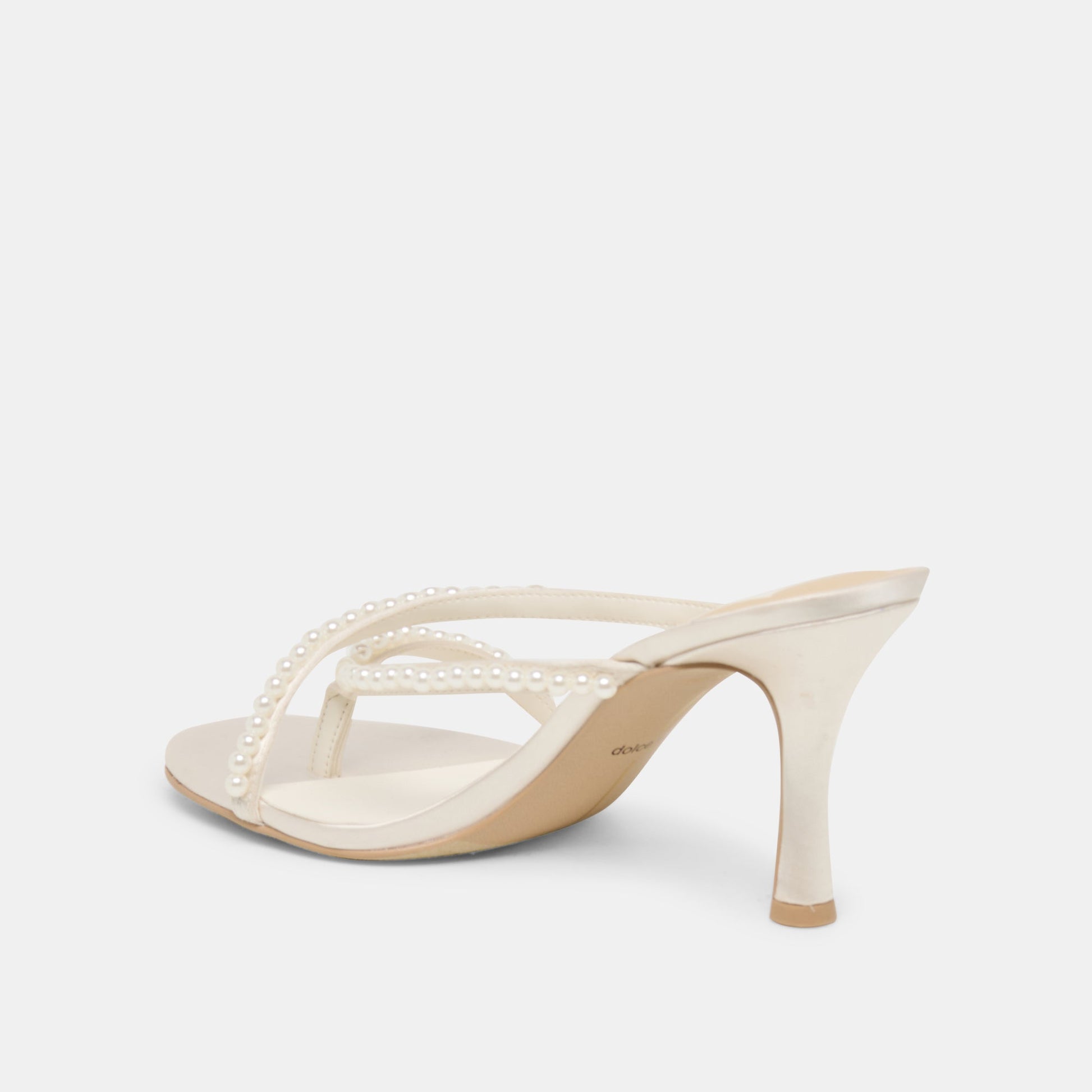 Liano Pearl Off White Satin Heels