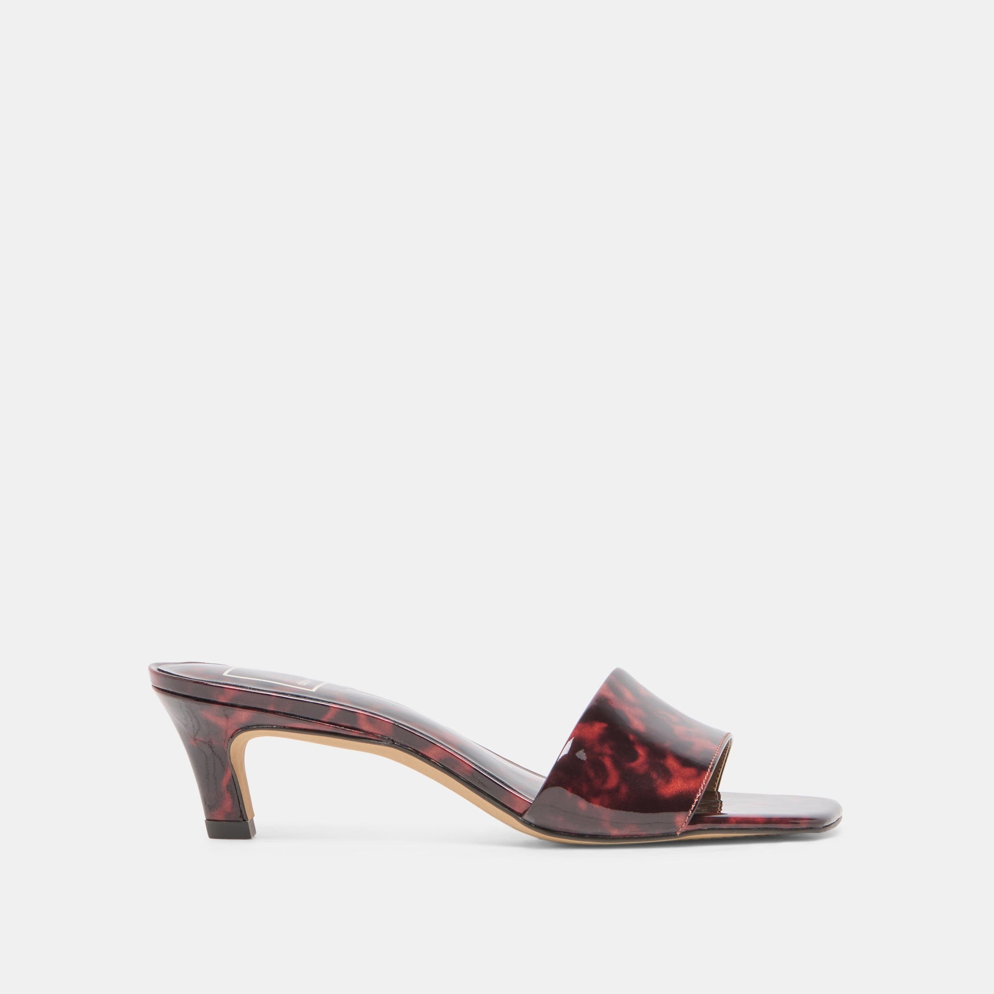 REXA Tortoise Patent Leather Kitten Heels