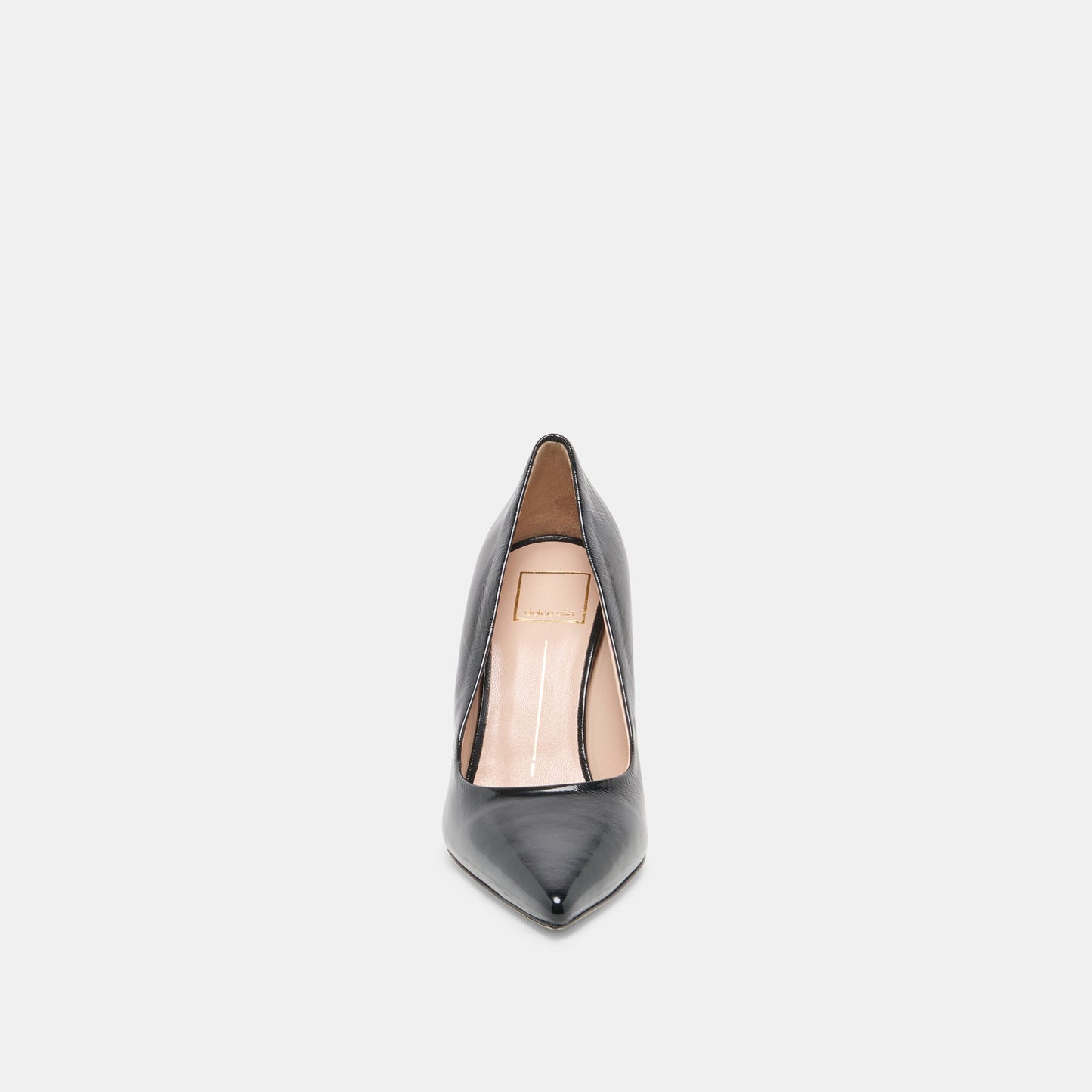 LANKY Black Leather Closed-Toe Pump Stiletto Heels