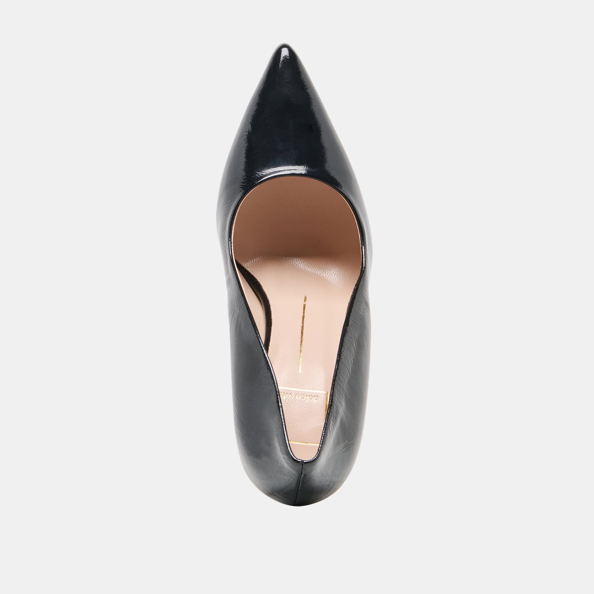 LANKY Black Leather Closed-Toe Pump Stiletto Heels