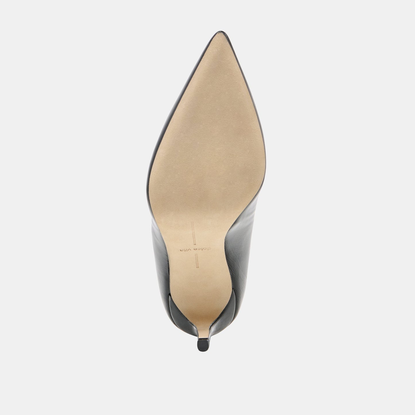 LANKY Black Leather Closed-Toe Pump Stiletto Heels