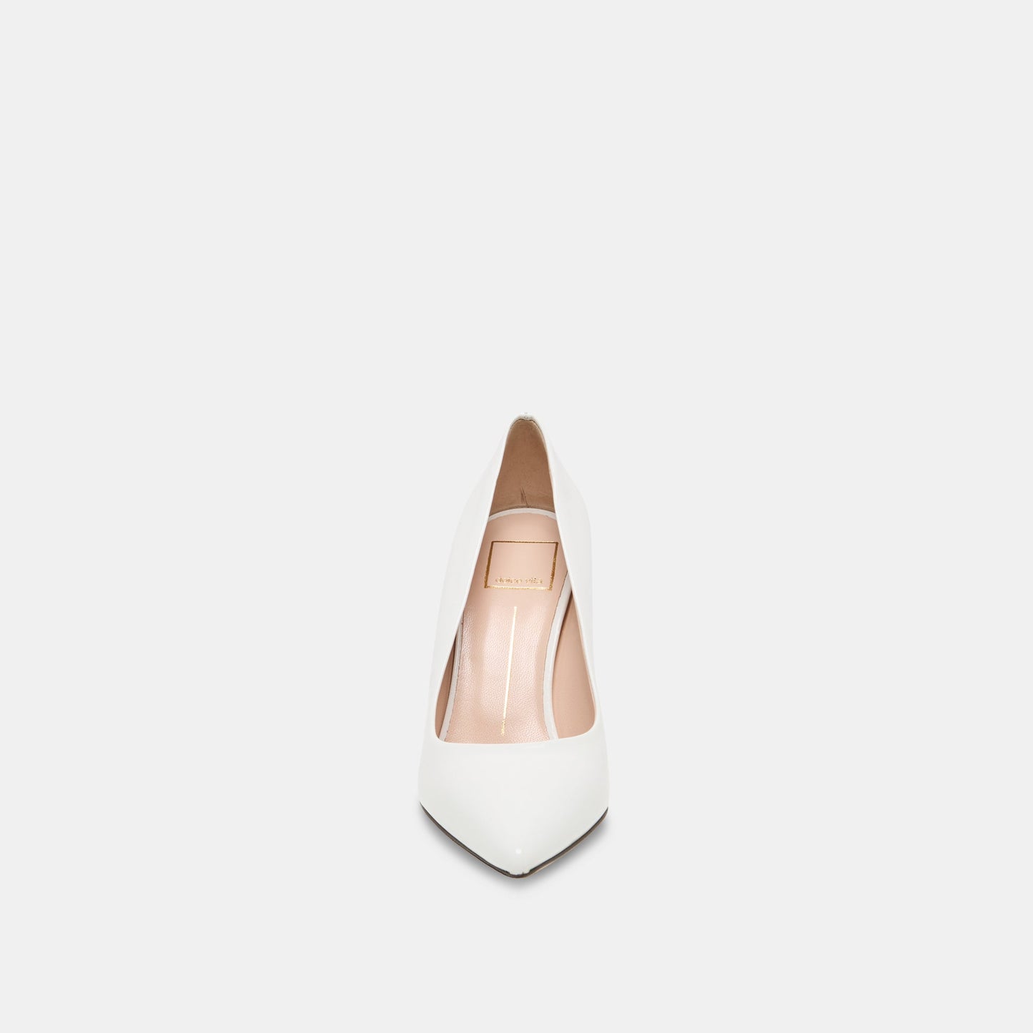 LANKY White Leather Closed-Toe Pump Stiletto Heels