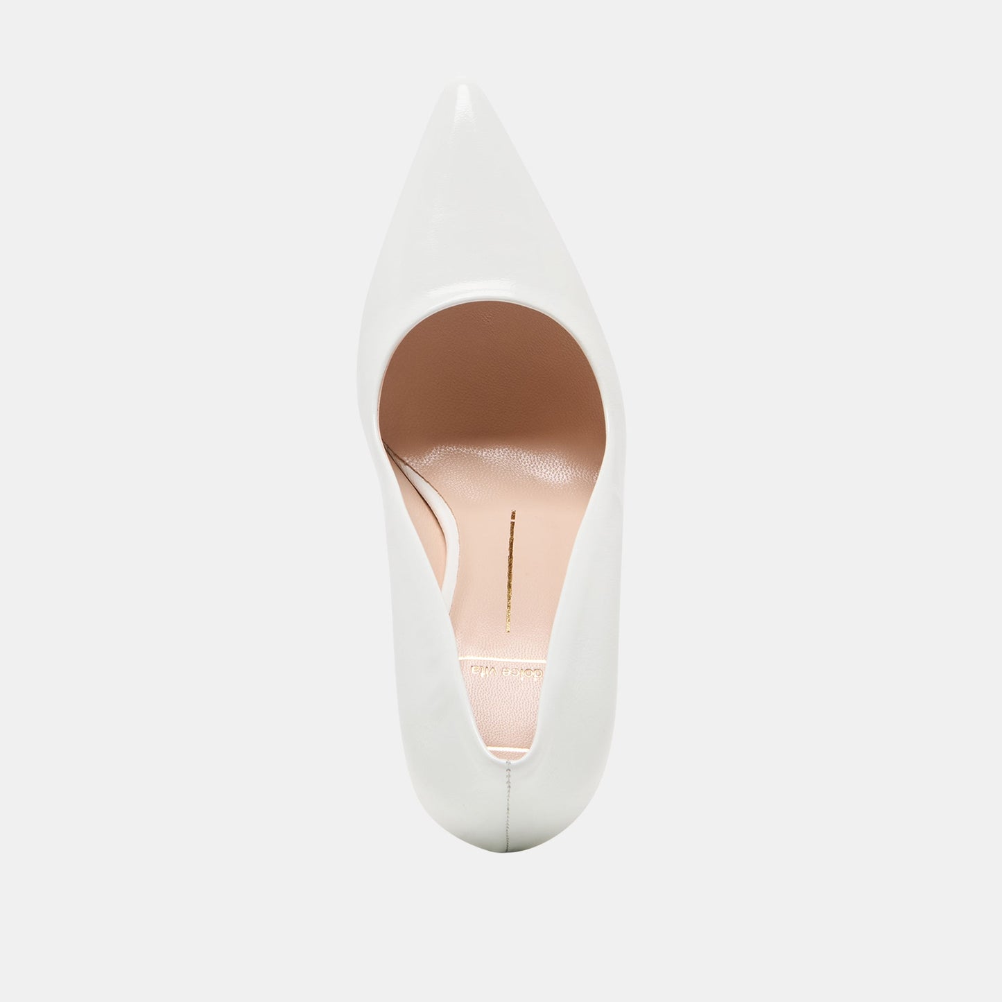 LANKY White Leather Closed-Toe Pump Stiletto Heels