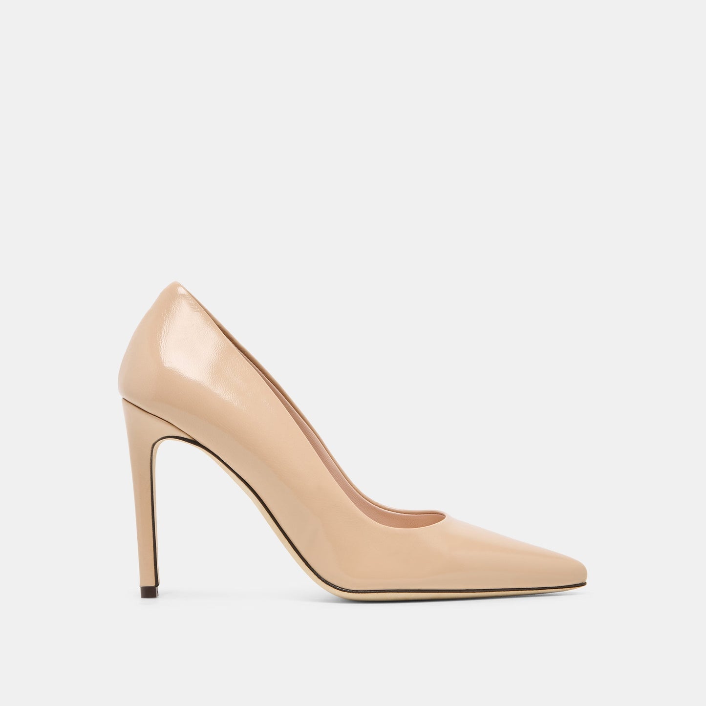 LANKY Tan Leather Closed-Toe Pump Stiletto Heels