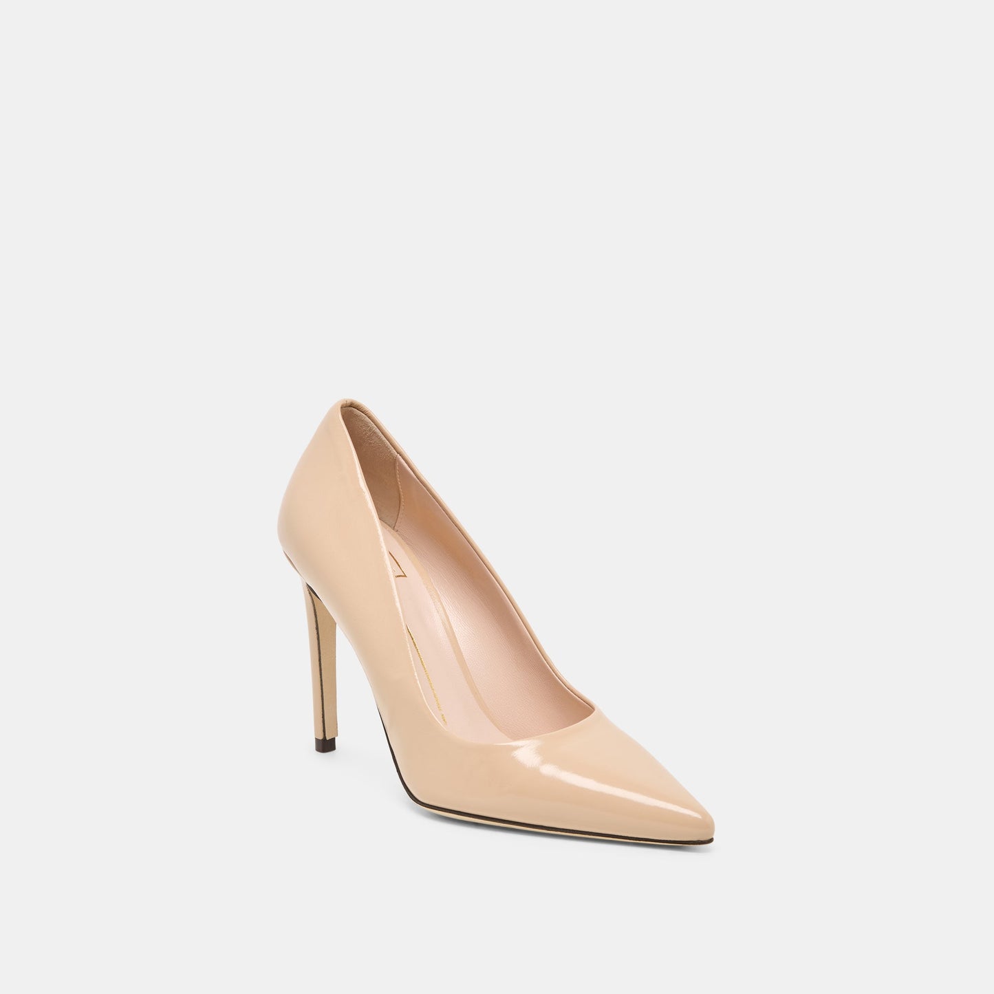 LANKY Tan Leather Closed-Toe Pump Stiletto Heels