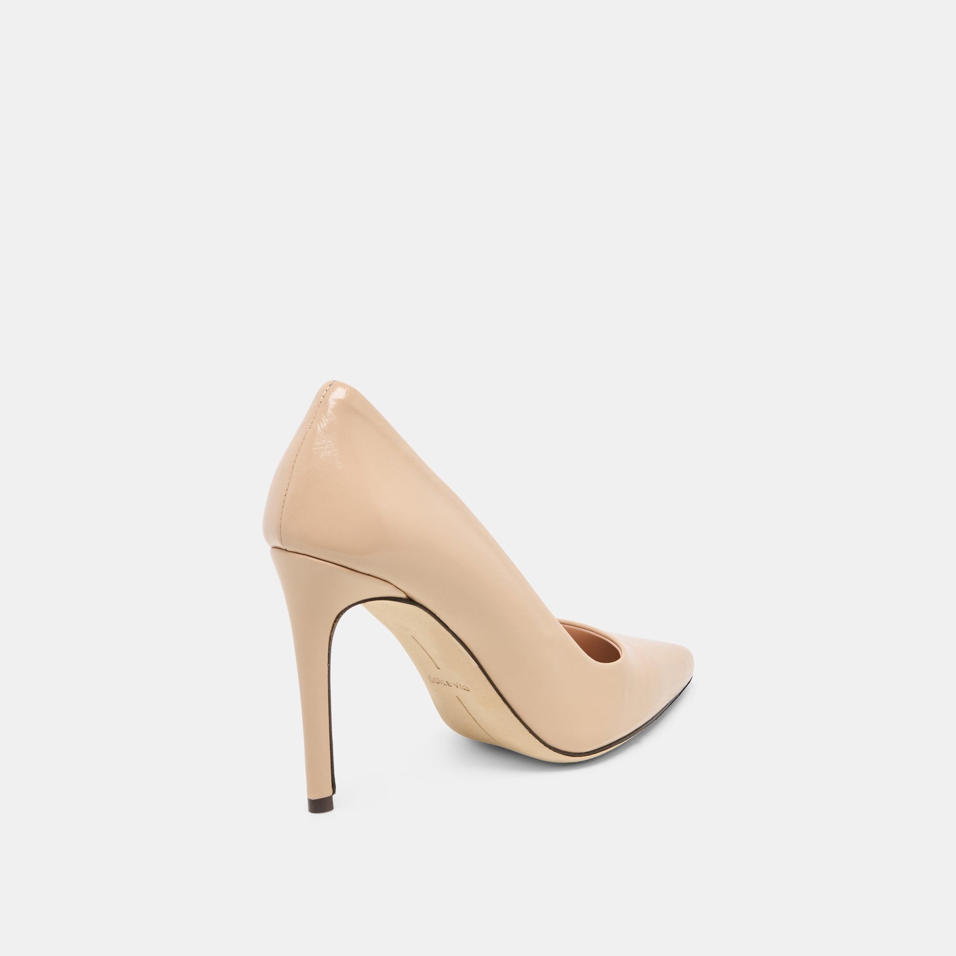 LANKY Tan Leather Closed-Toe Pump Stiletto Heels