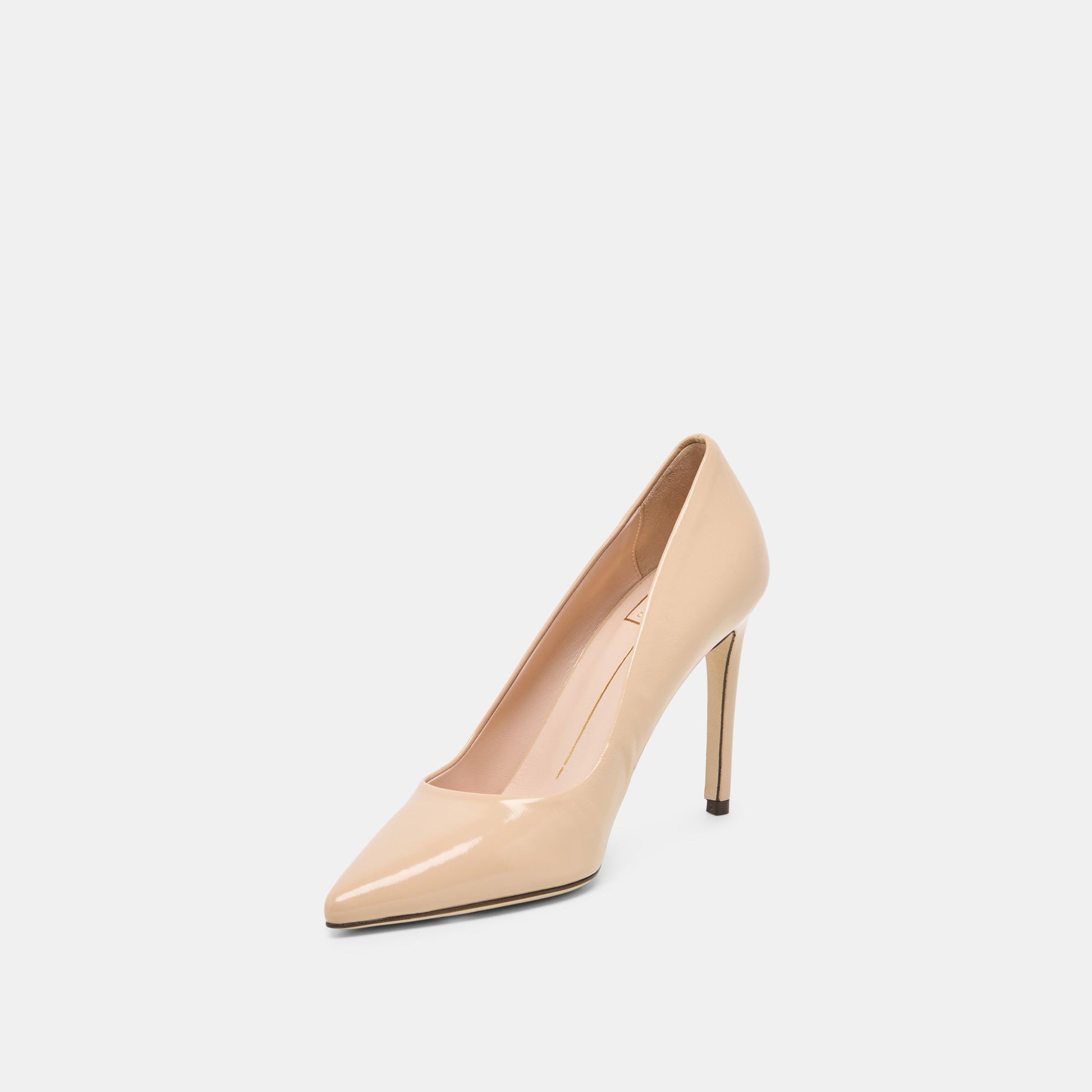 LANKY Tan Leather Closed-Toe Pump Stiletto Heels