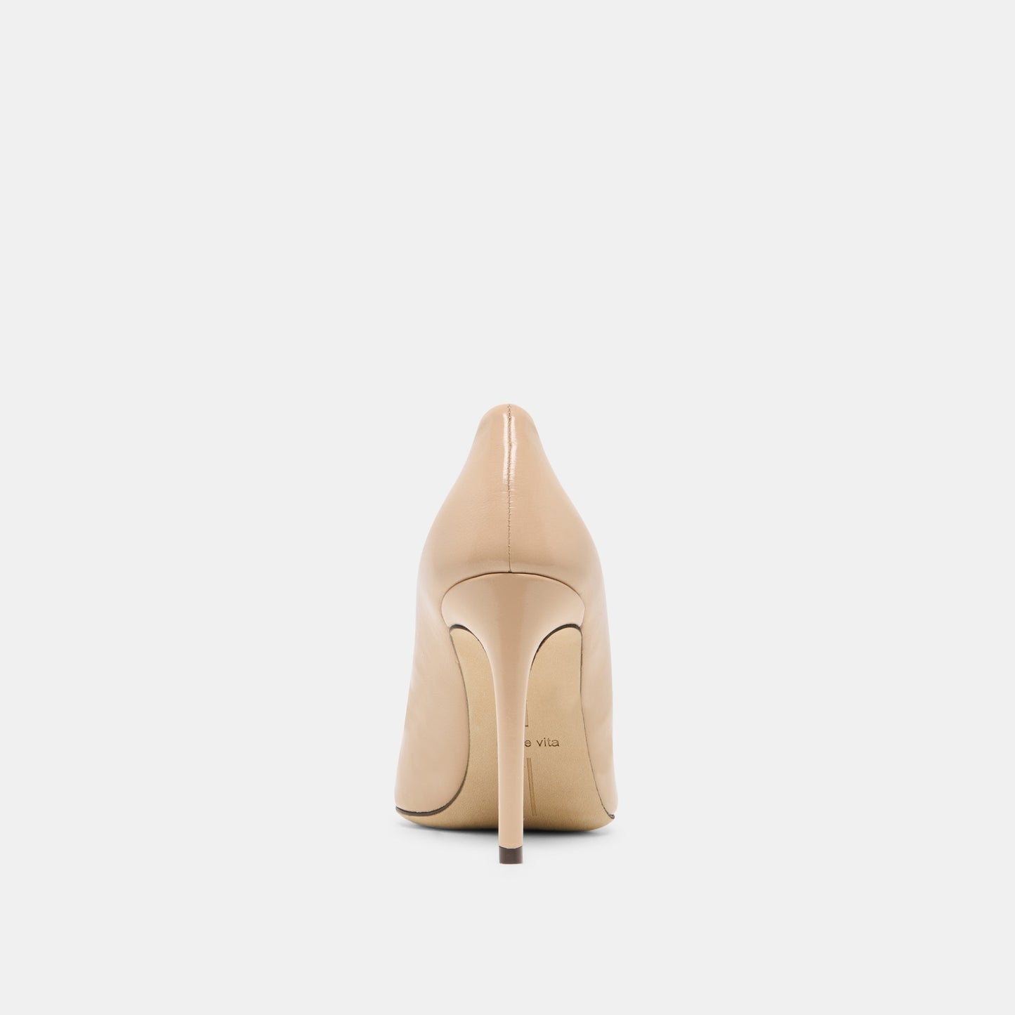 LANKY Tan Leather Closed-Toe Pump Stiletto Heels