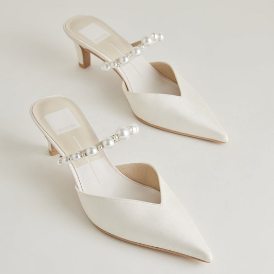 Kanika Pearl Mid Vanilla Pearl Heels