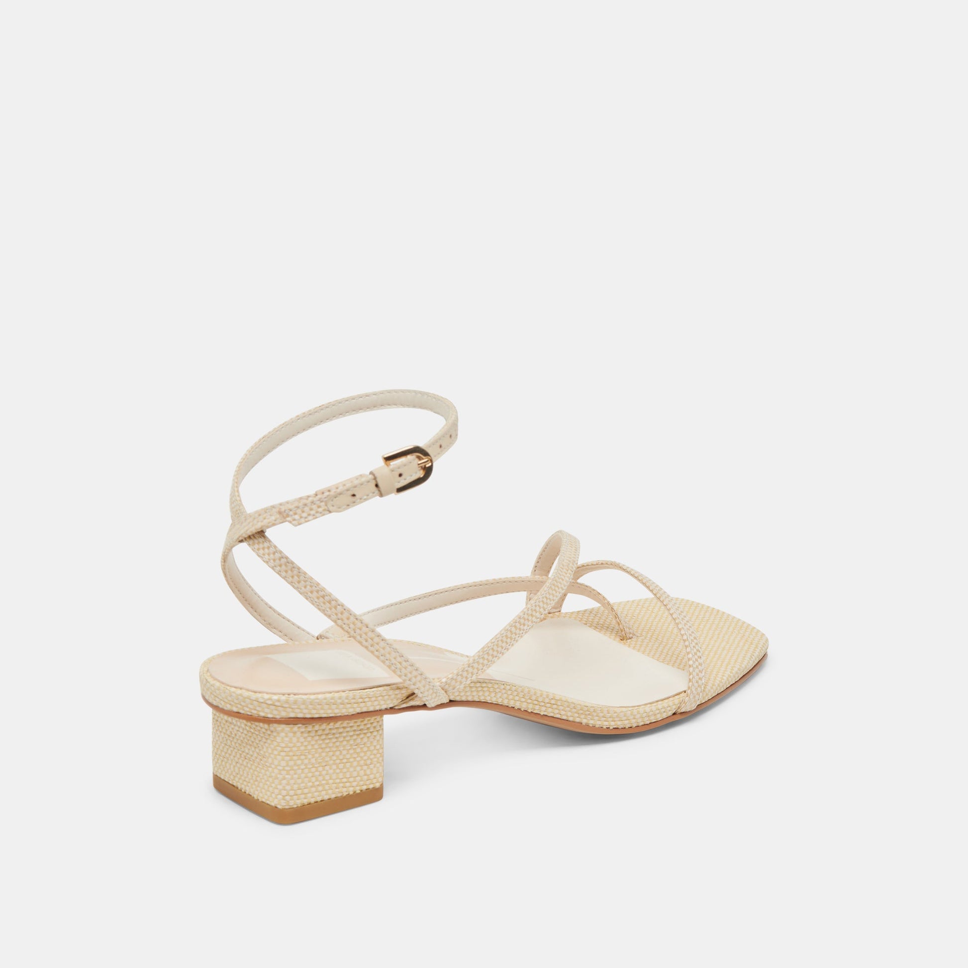 Karlos Wide Natural Woven Raffia Sandals