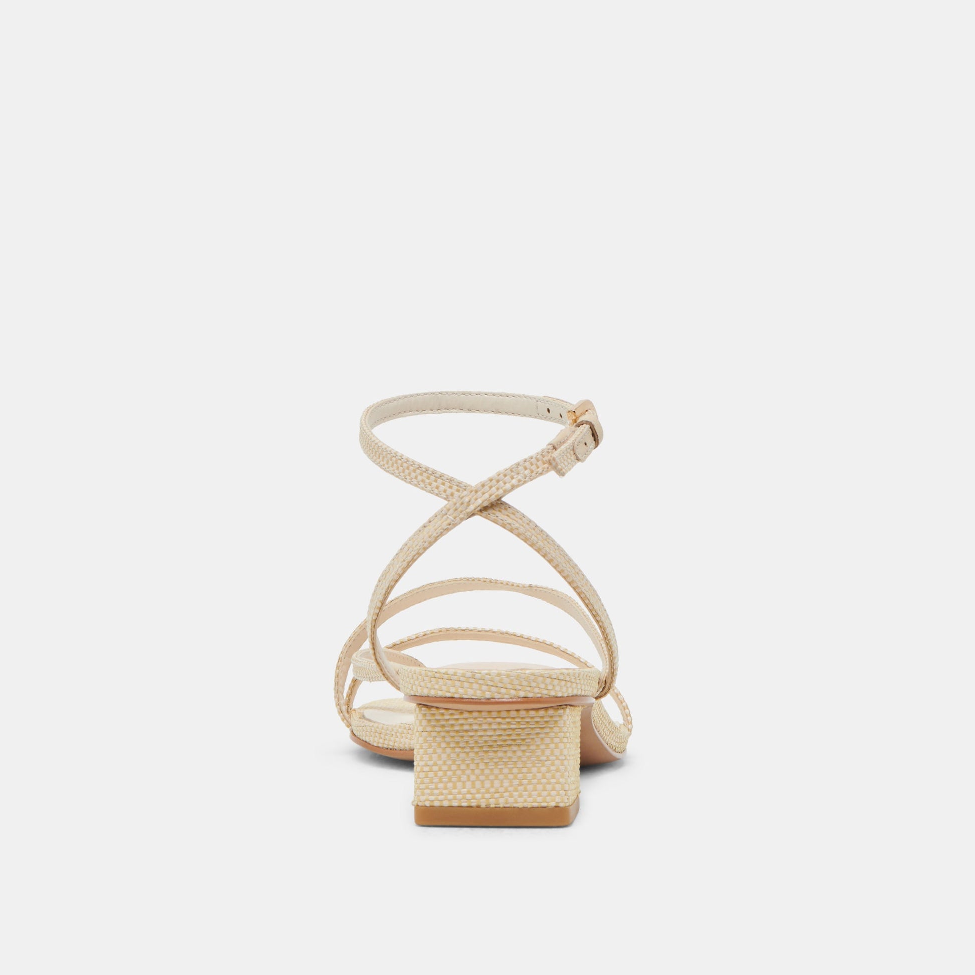 Karlos Wide Natural Woven Raffia Sandals