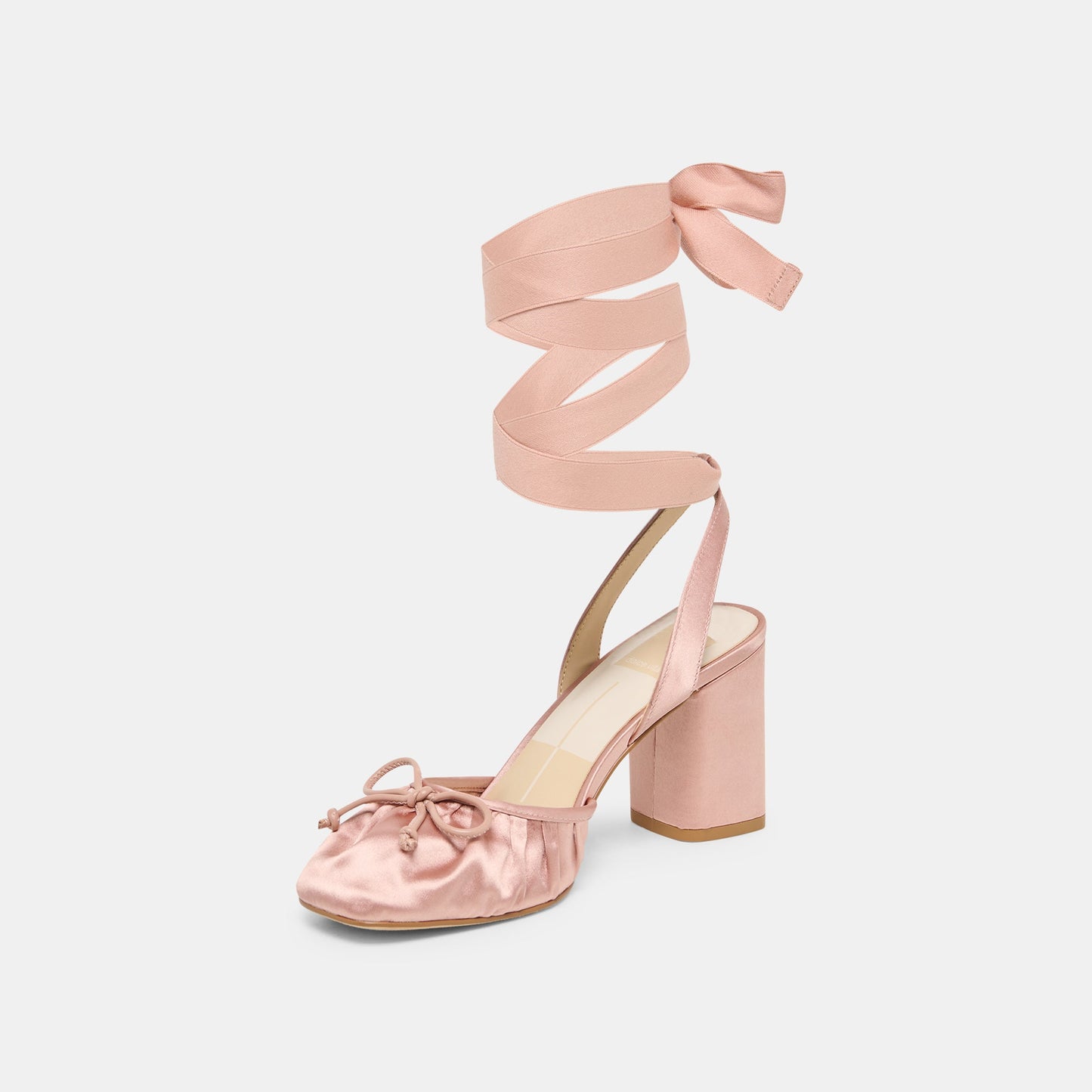 Tisha Lt Blush Satin Heels