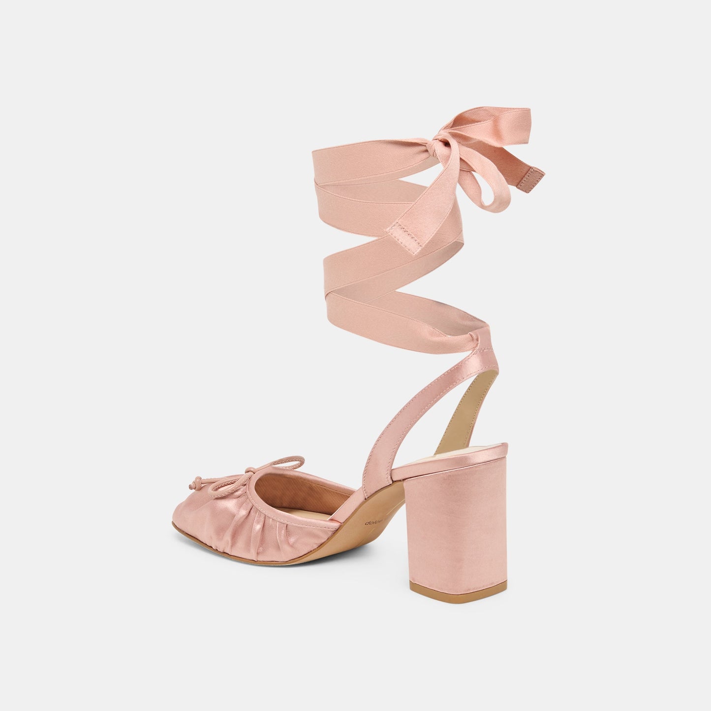 Tisha Lt Blush Satin Heels