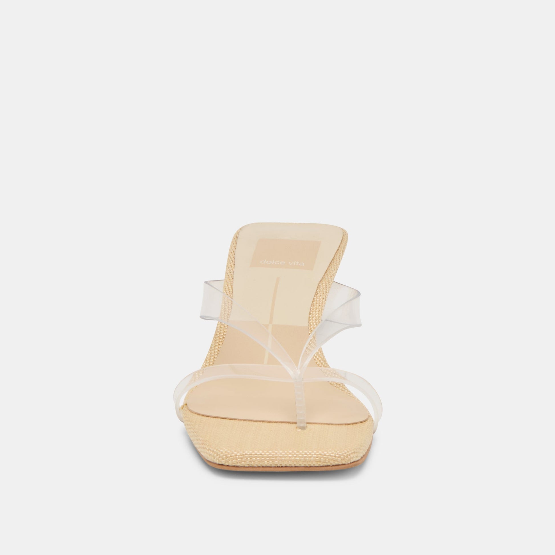 Brevel Vinyl Wide Crystal Jelly Heels