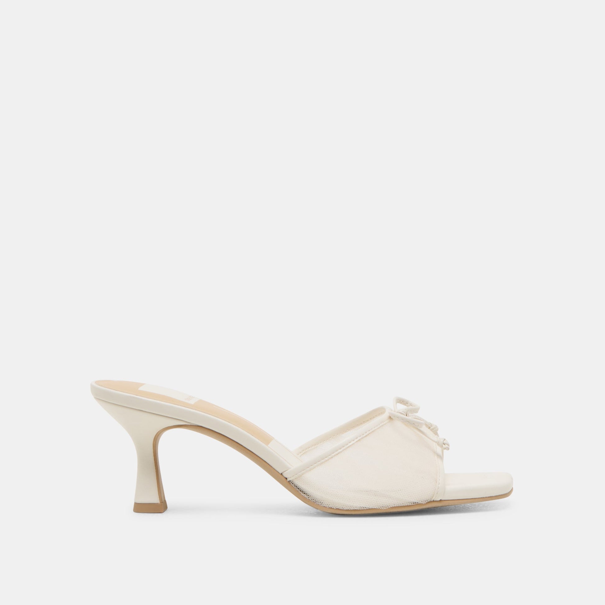Galen White Tulle Heels
