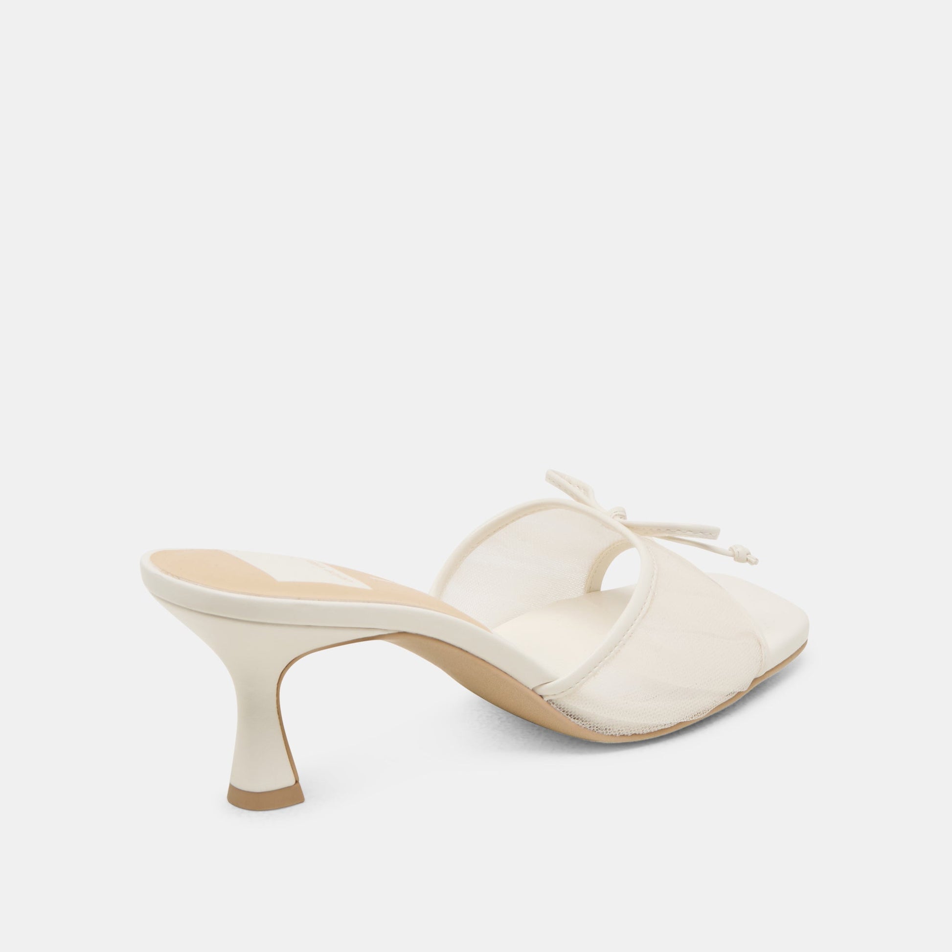 Galen White Tulle Heels