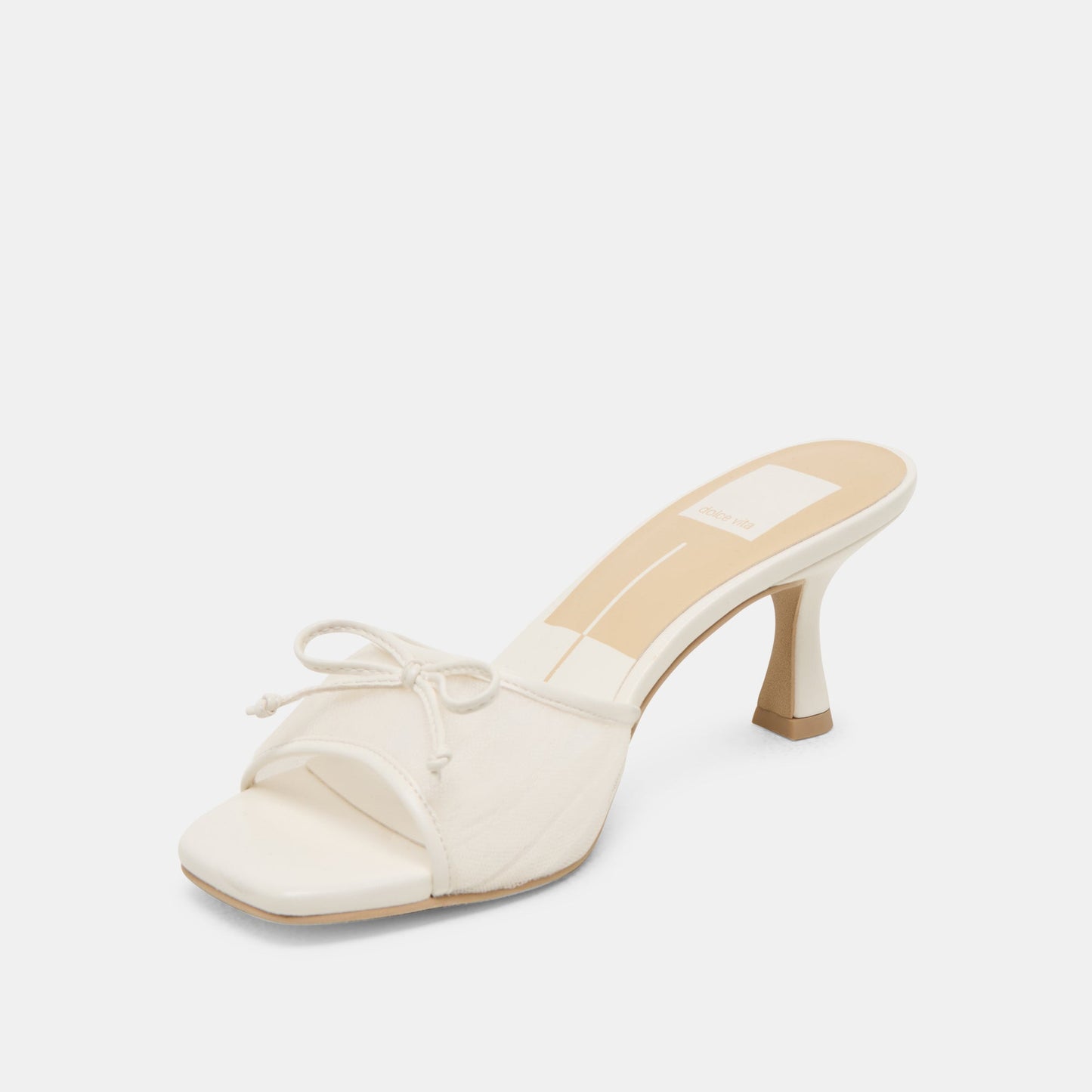 Galen White Tulle Heels