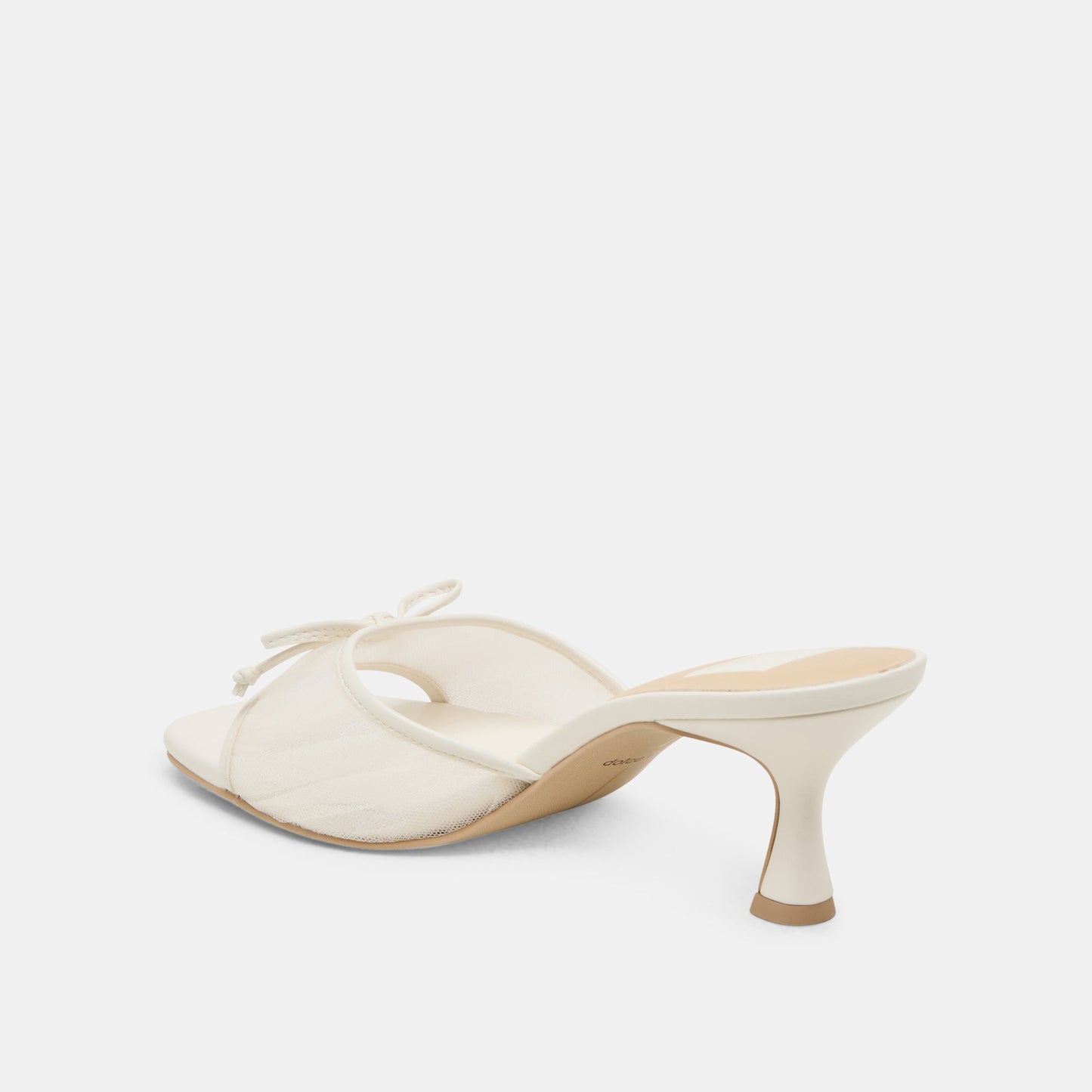 Galen White Tulle Heels