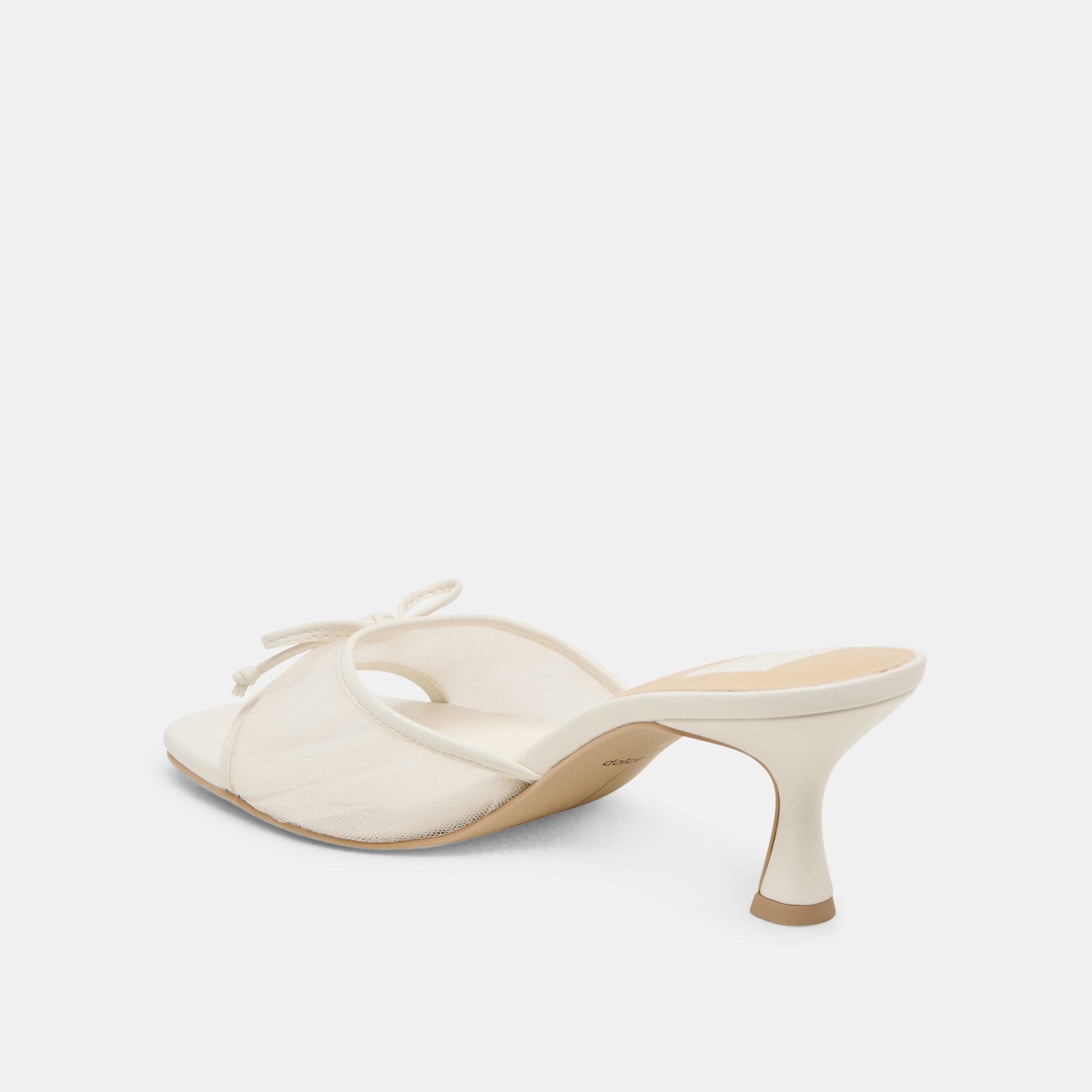 Galen White Tulle Heels