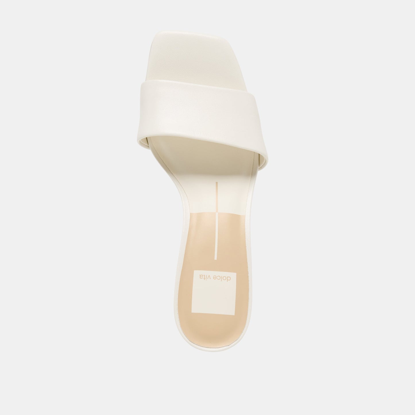Rexa Wide True White Leather Heels