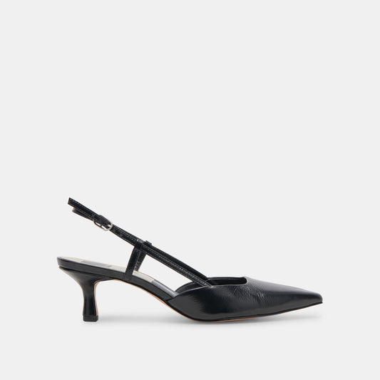 ODELA HEELS MIDNIGHT CRINKLE PATENT
 – Dolce Vita
