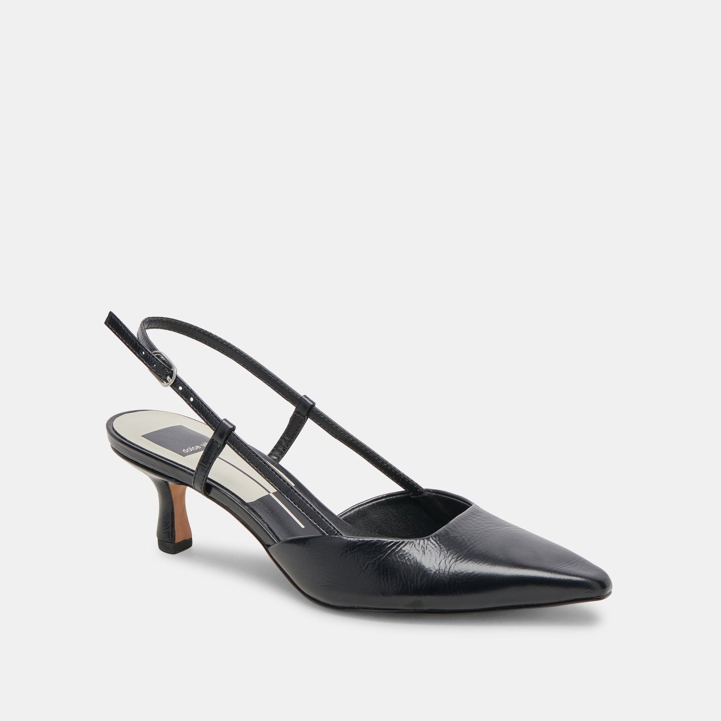 ODELA HEELS MIDNIGHT CRINKLE PATENT
 – Dolce Vita