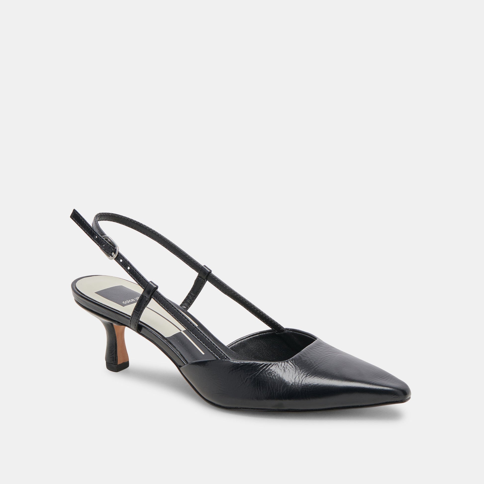 ODELA HEELS MIDNIGHT CRINKLE PATENT
 – Dolce Vita