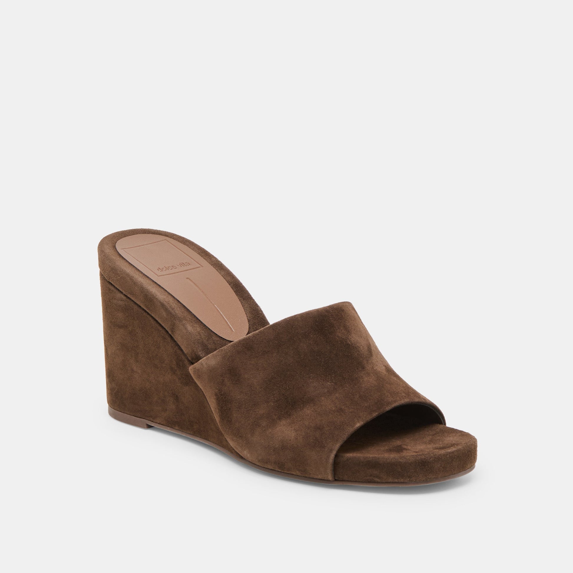Holta Dk Brown Suede Wedges