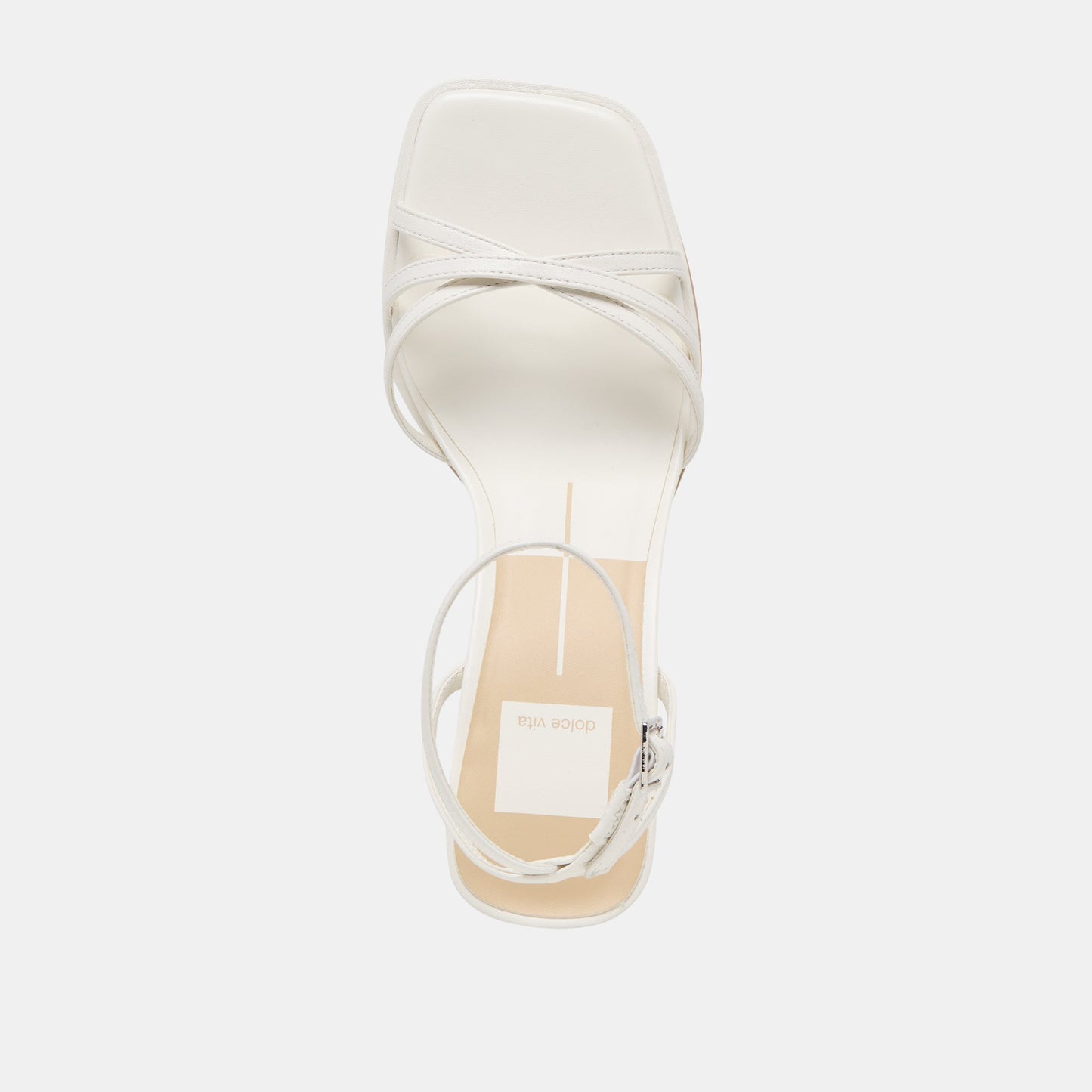 Manji True White Leather Heels