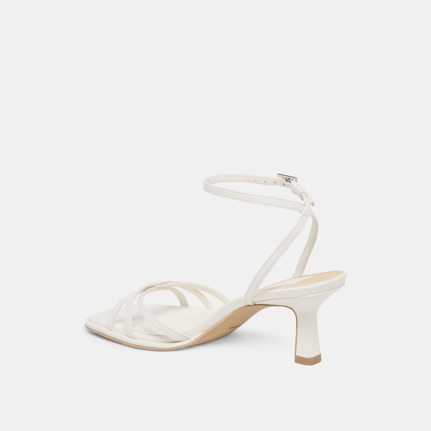 Manji True White Leather Heels