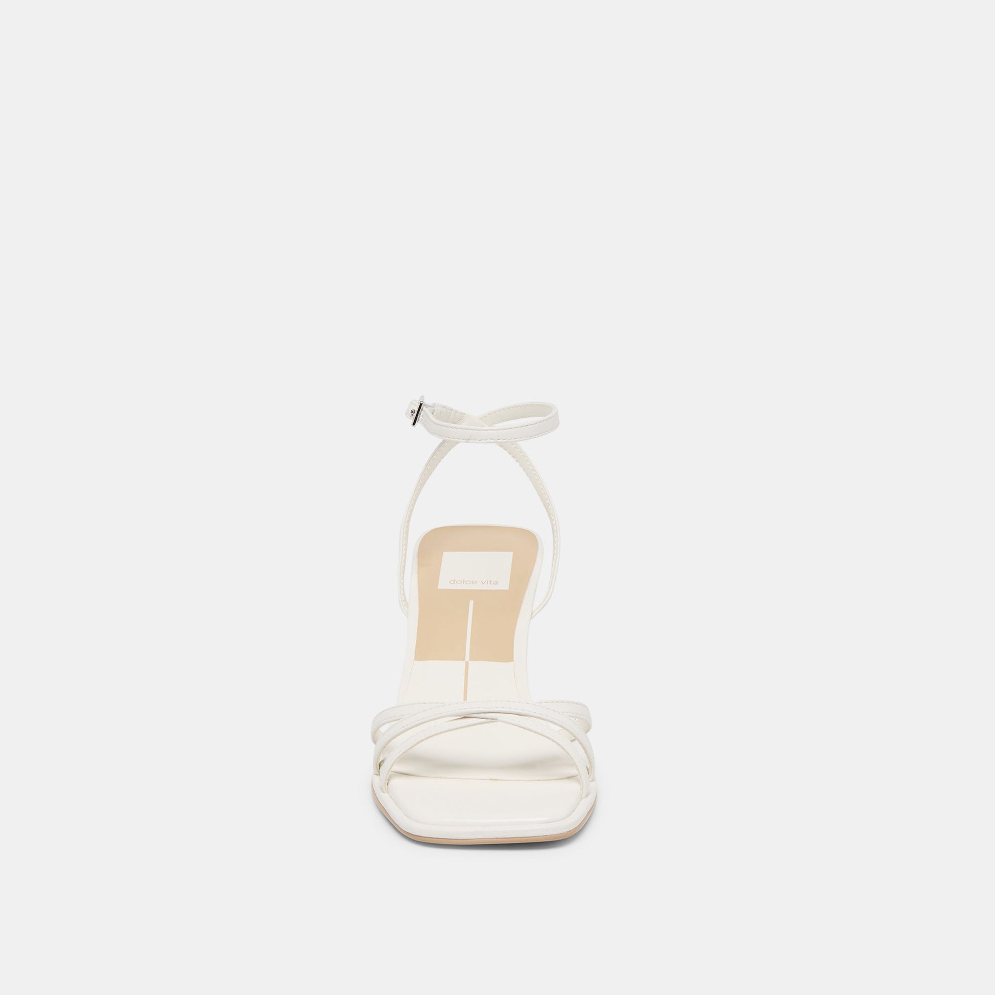 Manji True White Leather Heels