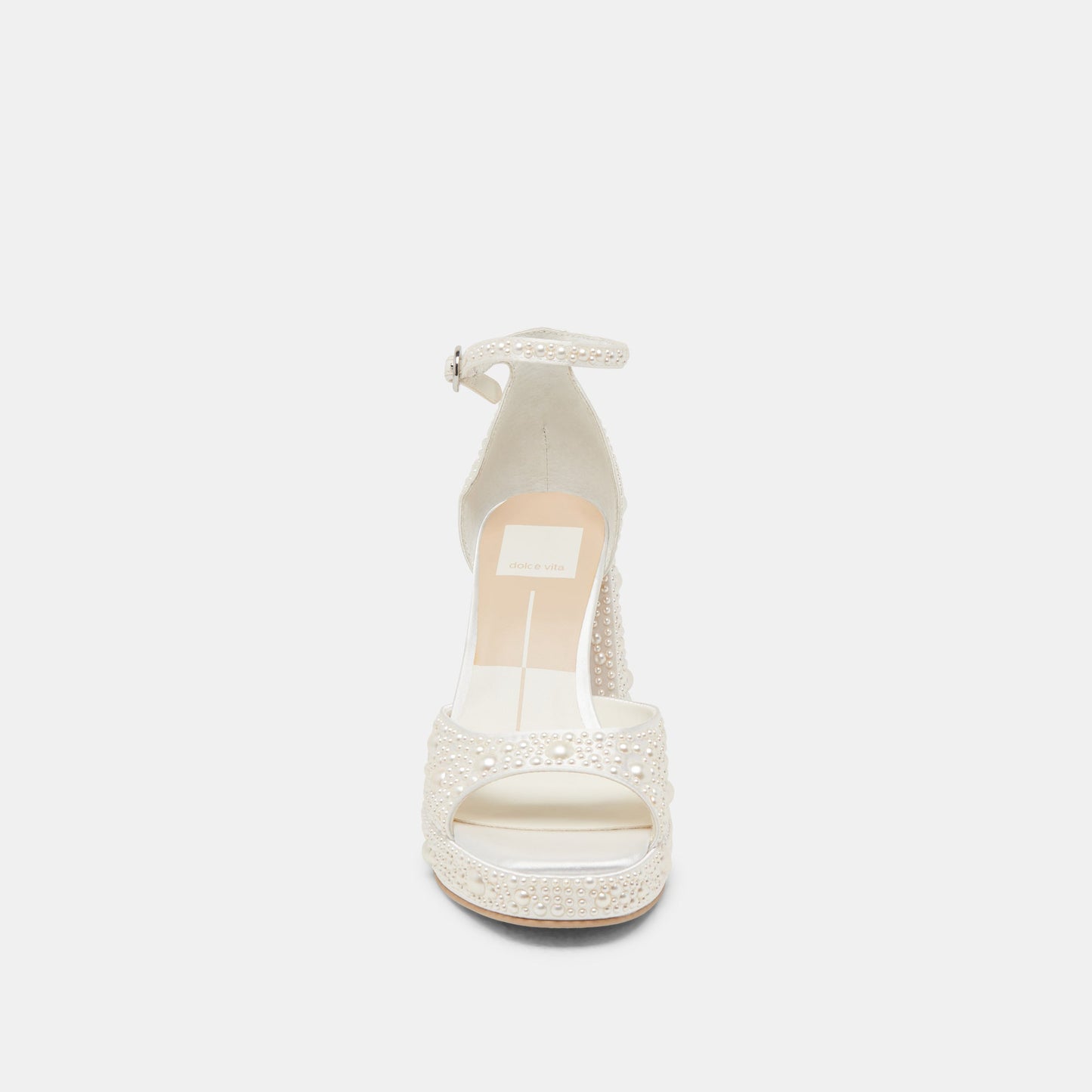 PANDRO PEARL HEELS TRUE WHITE SATIN
 – Dolce Vita