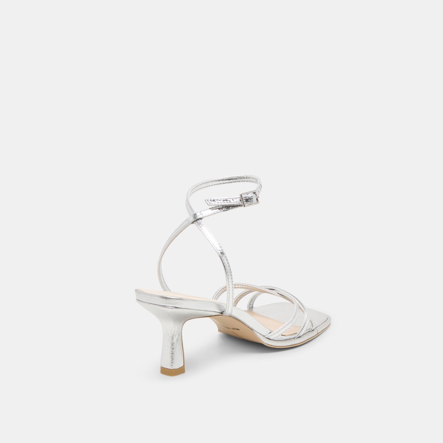 Manji Silver Metallic Leather Heels